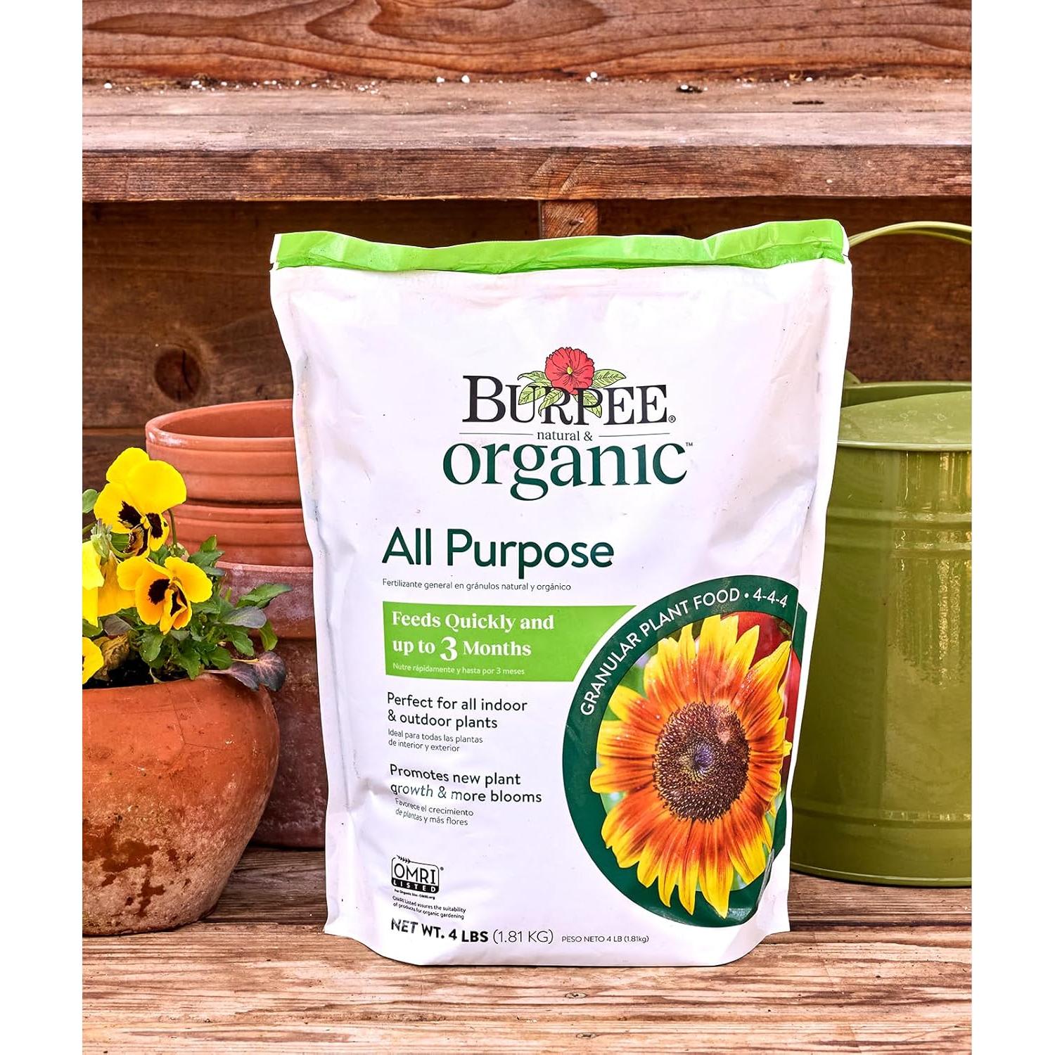 Fertilizante Orgánico Granular Burpee 1.81 kg para Jardín