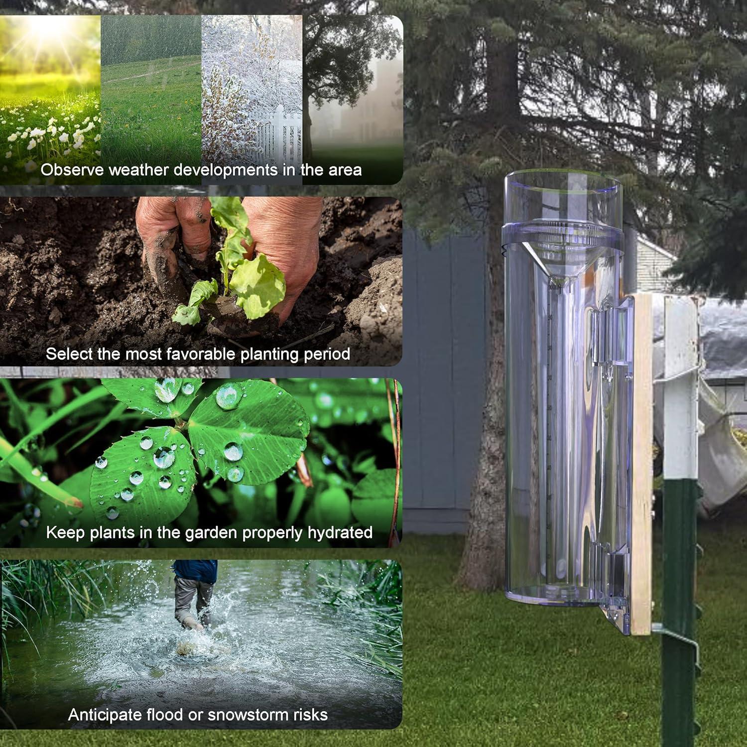 Pluviómetro Profesional LIGHTJAY RG1PC Resistente UV 27.94 cm