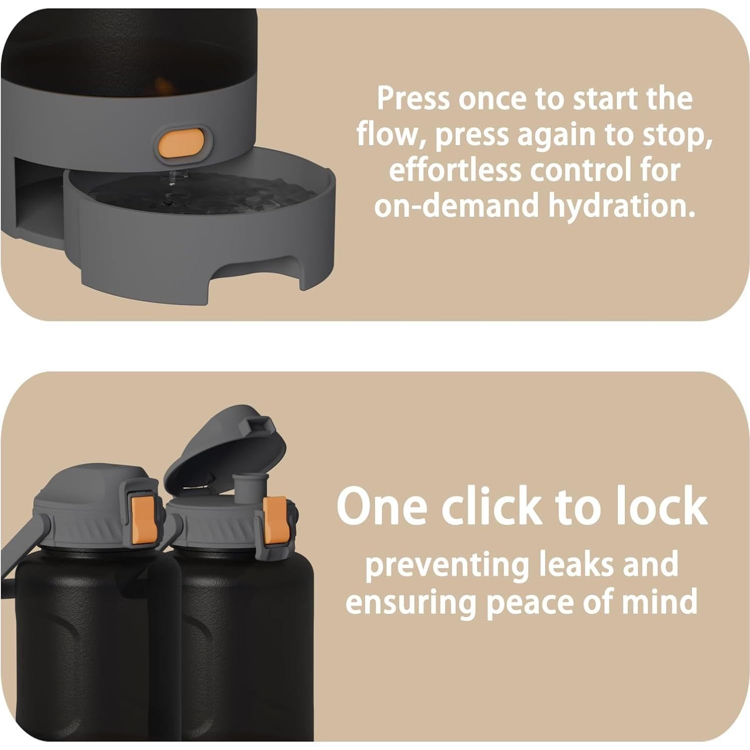 Botella de Agua Portátil Wreyng 50oz para Perros y Humanos