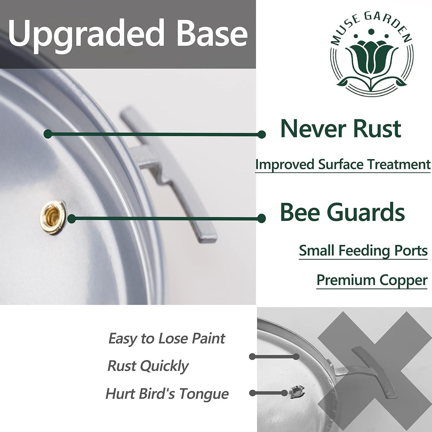 Alimentador de Colibrí Muse Garden de Vidrio Soplado 0.91L