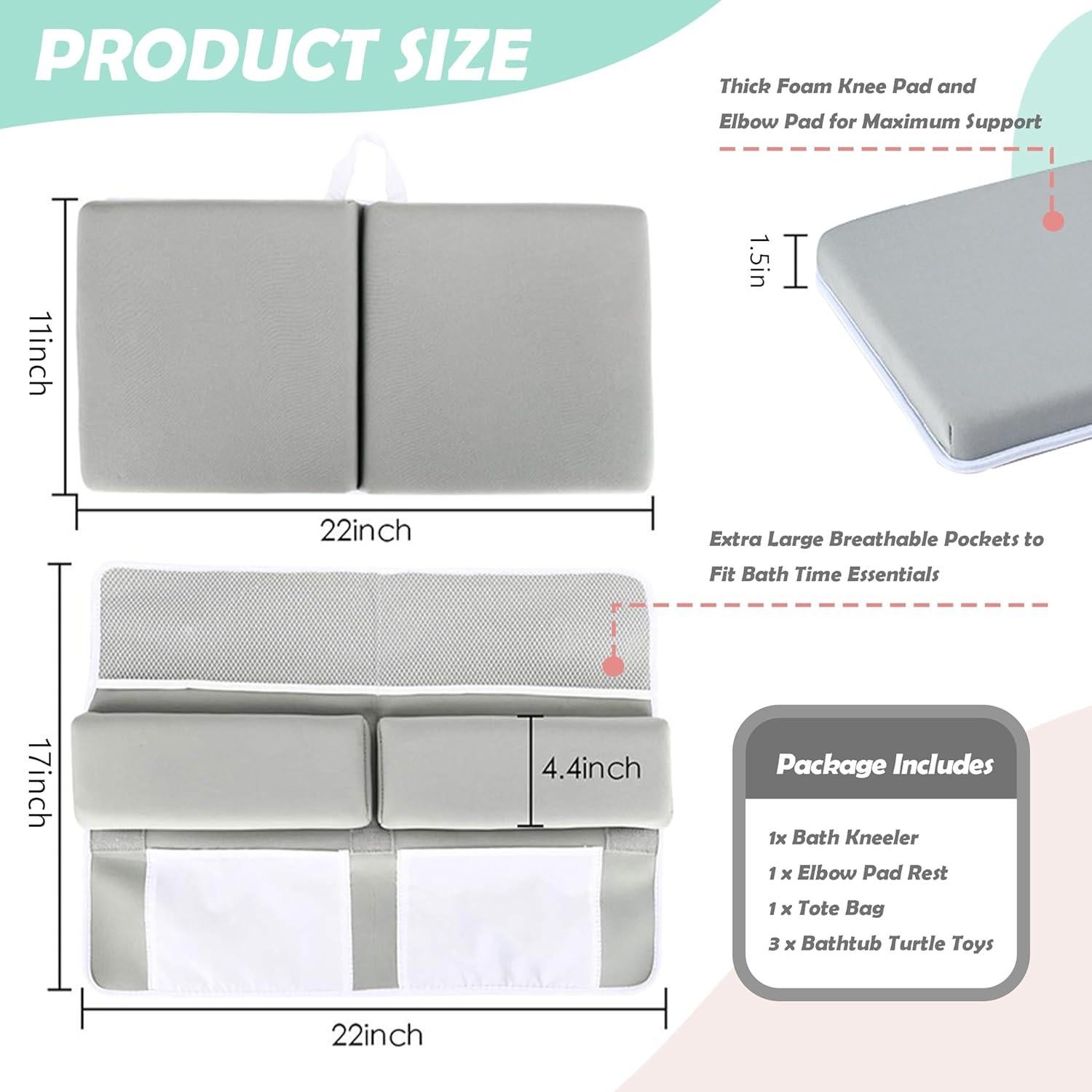 Almohadillas para Baño de Bebé Dinosaurio - Espuma Extra Gruesa