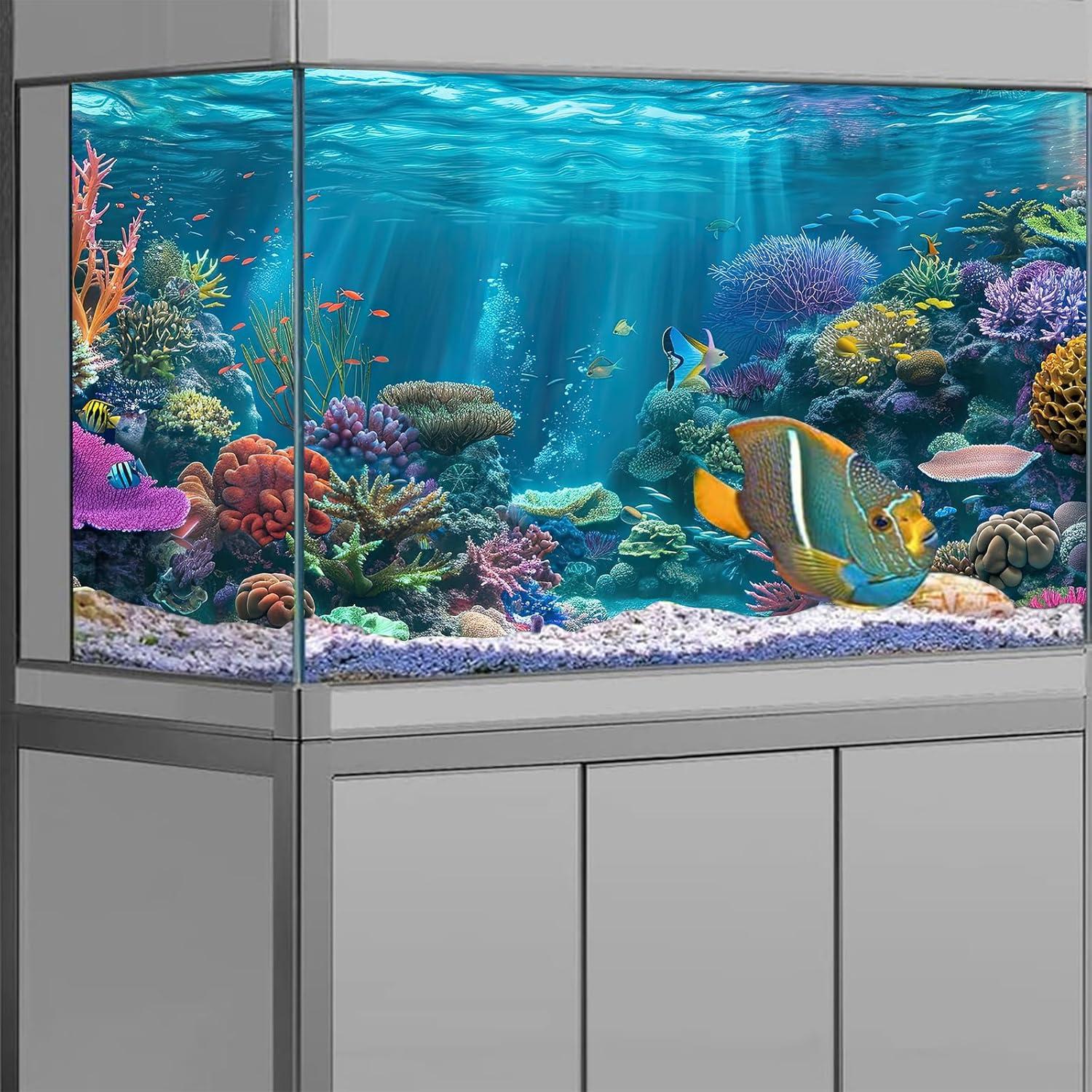 Fondo de Acuario iTapnoom 90x45cm Decoración Coral Poliester