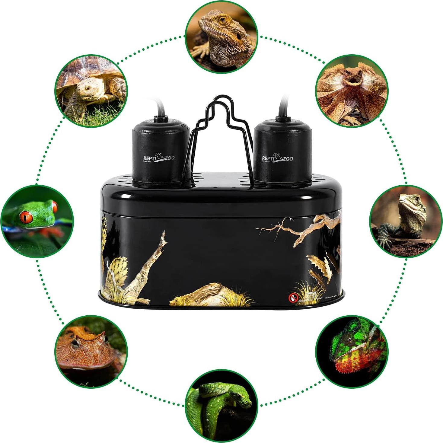 Fijación Doble Lámpara REPTI ZOO 40W para Reptiles
