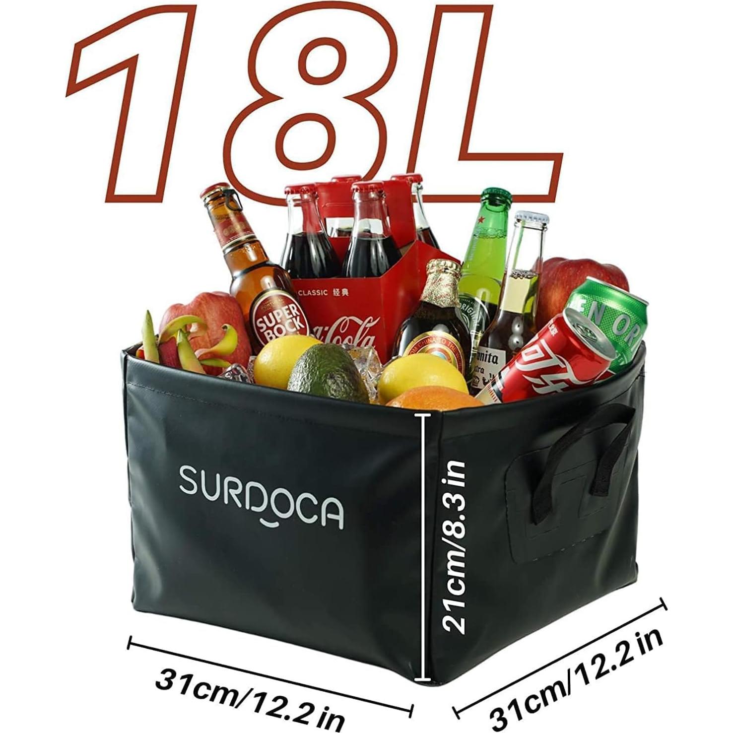 Organizador de Maletero SURDOCA Impermeable 18L Plegable Negro