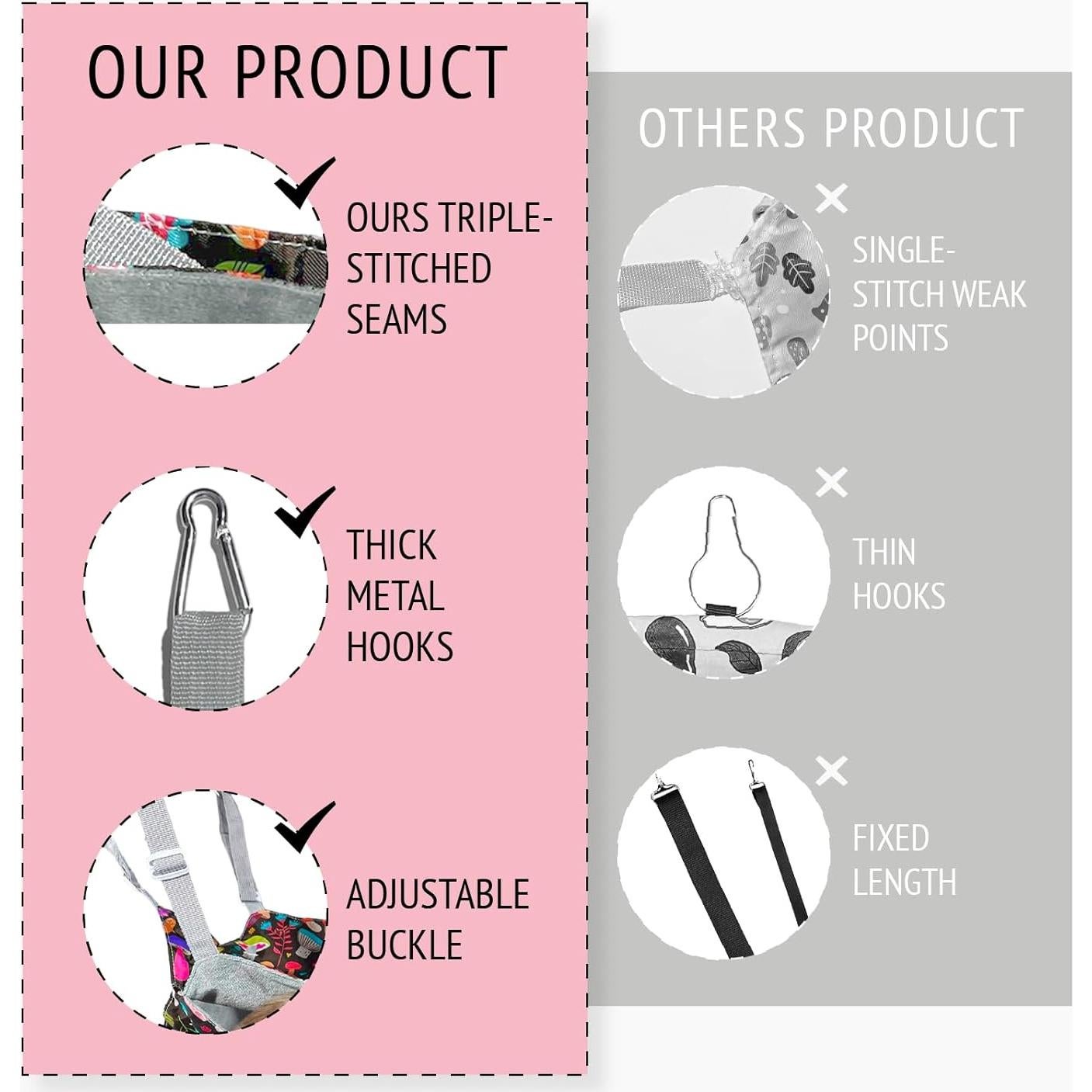 Hamaca Colgante para Cobayas y Hurones - BAYFUN - 4 Unidades