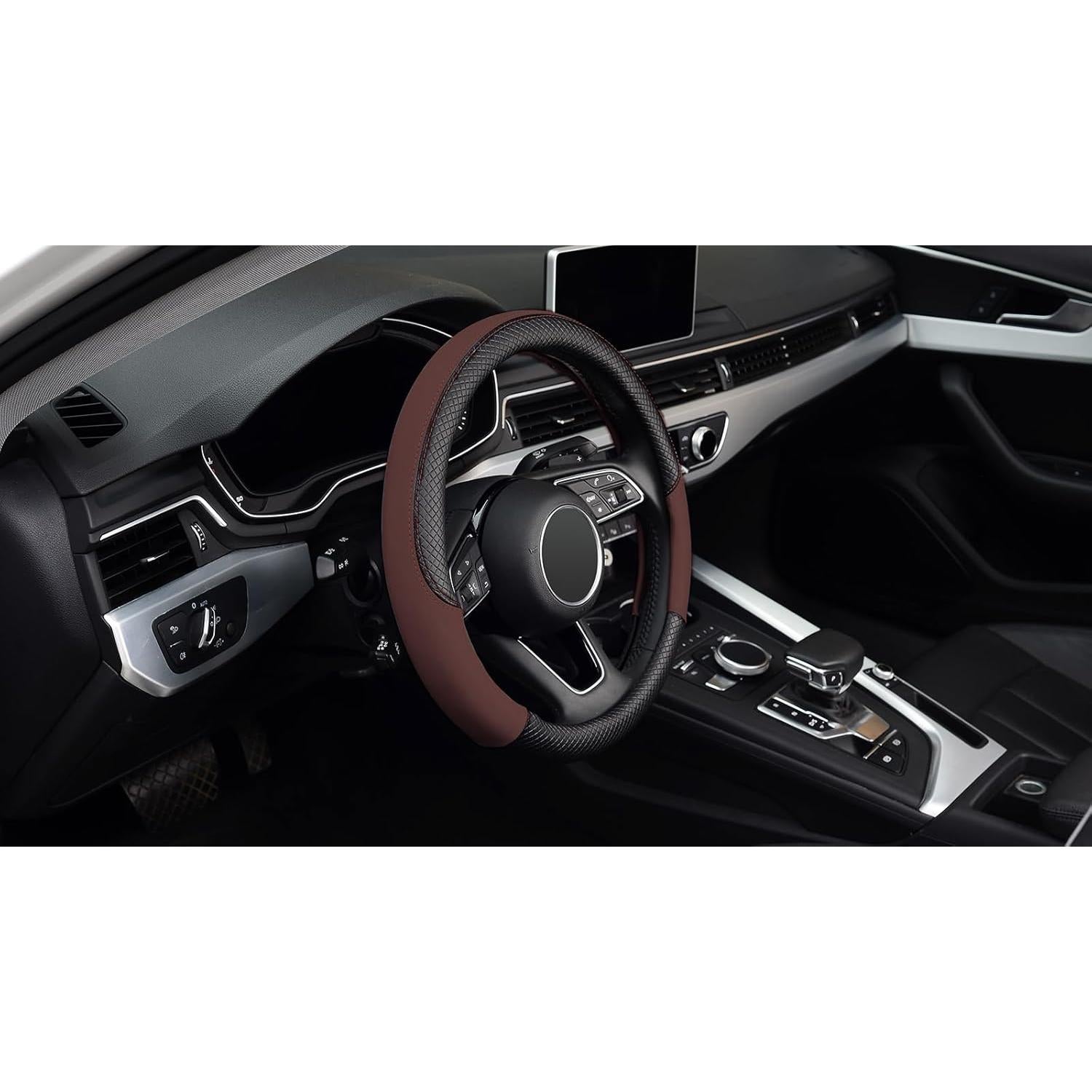 Funda de Volante LABBYWAY de Cuero Microfibra 37-39 cm Antideslizante