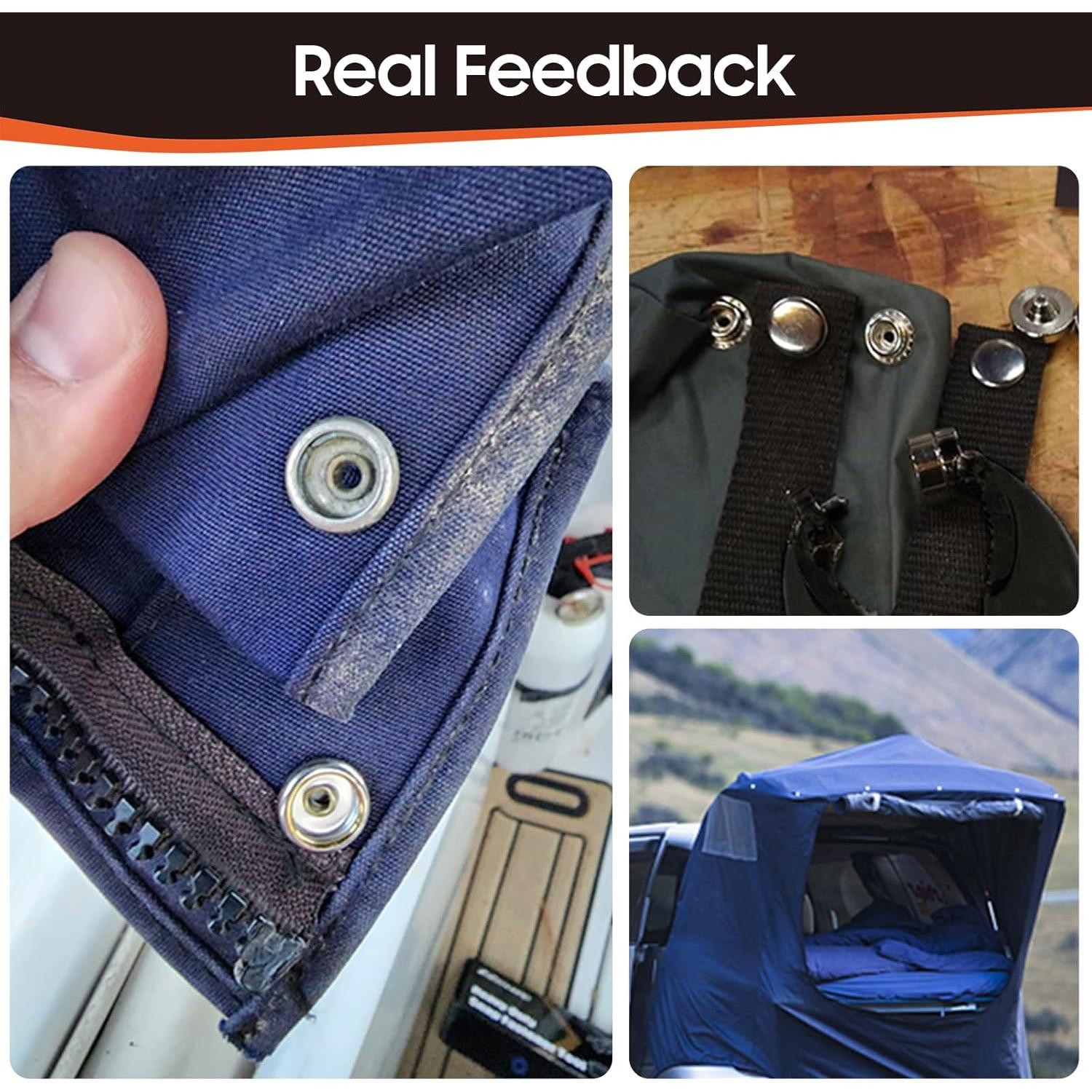 Kit de 400 Botones Marinos HAPDEN de Acero Inoxidable 3/8"