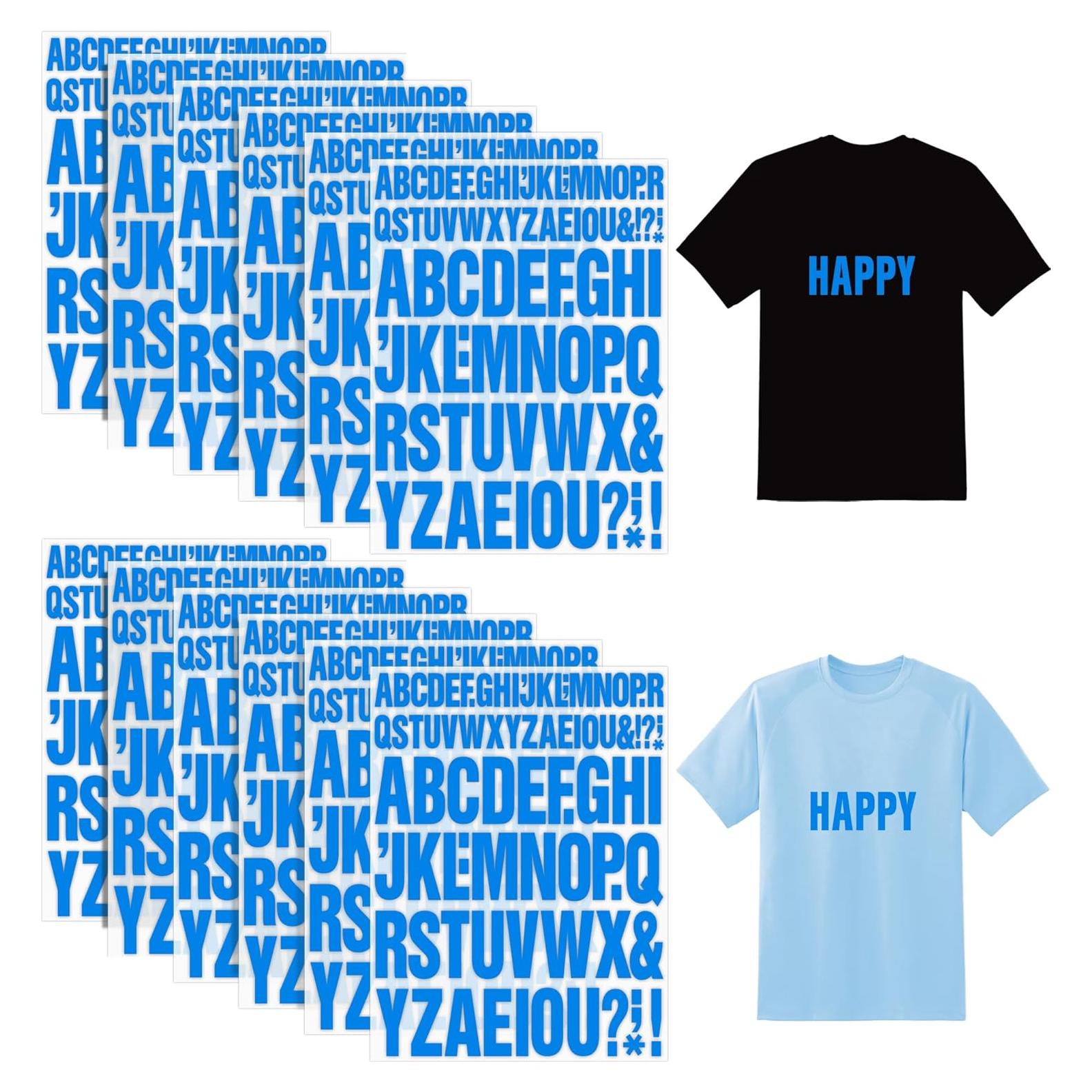 Letras Termoadhesivas Timenued 972 Piezas 2" y 1" Azul