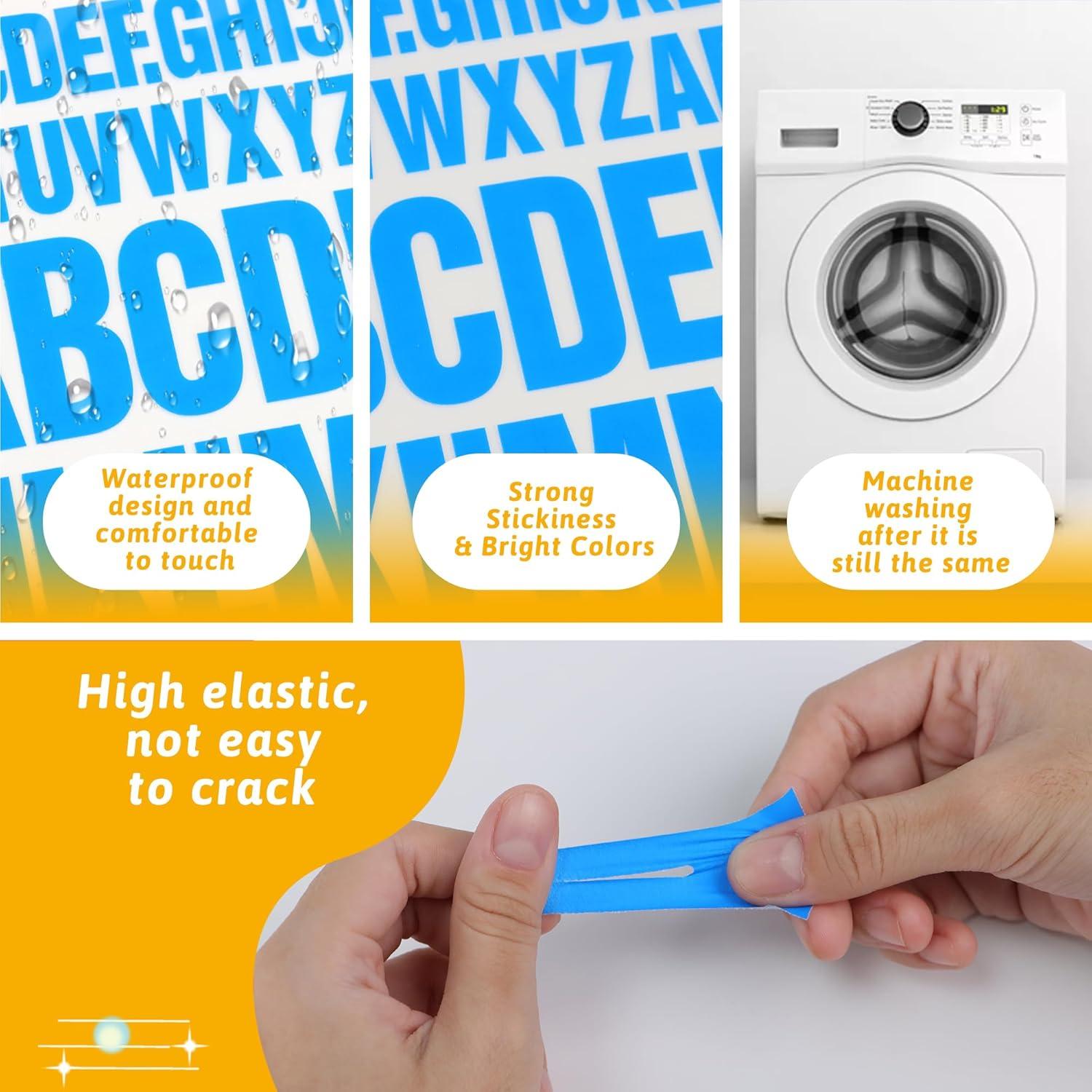 Letras Termoadhesivas Timenued 972 Piezas 2" y 1" Azul