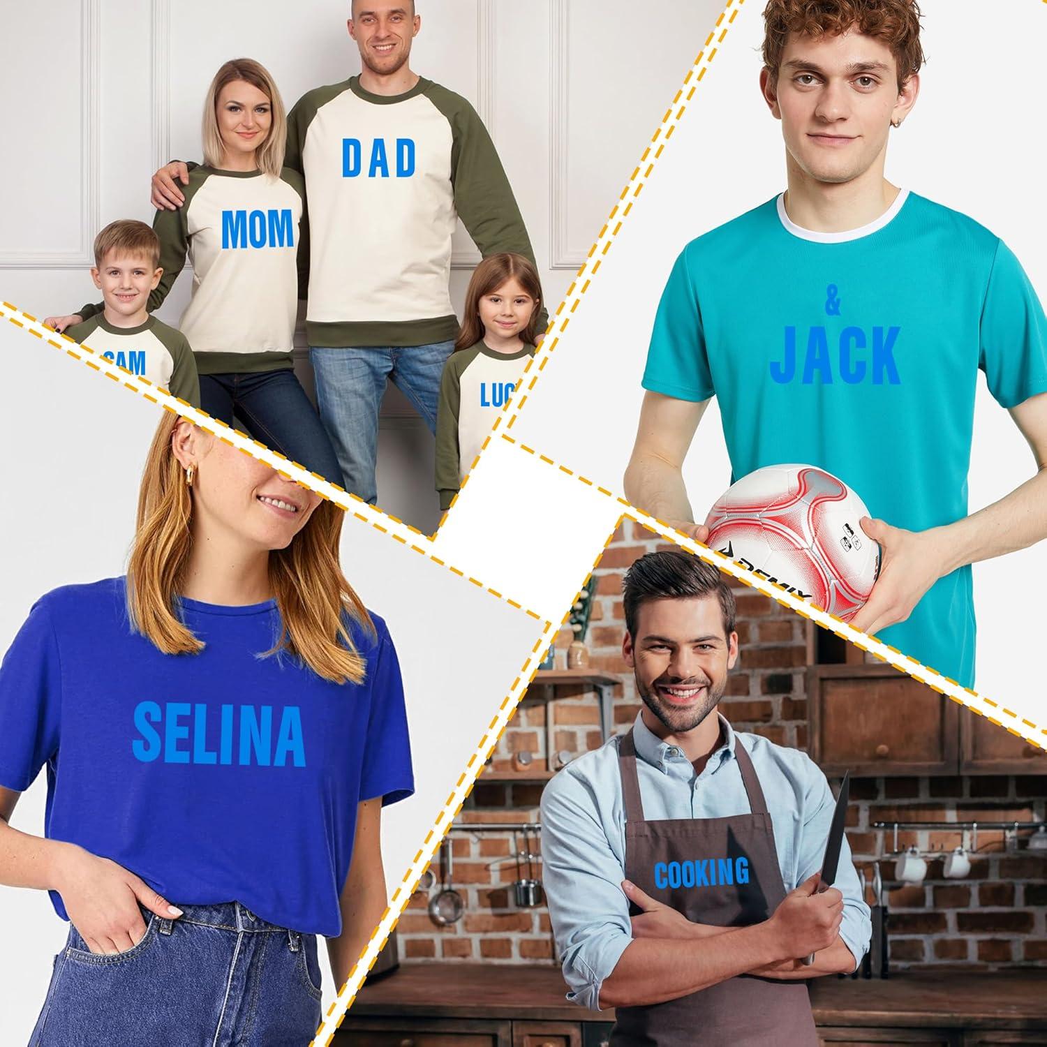 Letras Termoadhesivas Timenued 972 Piezas 2" y 1" Azul