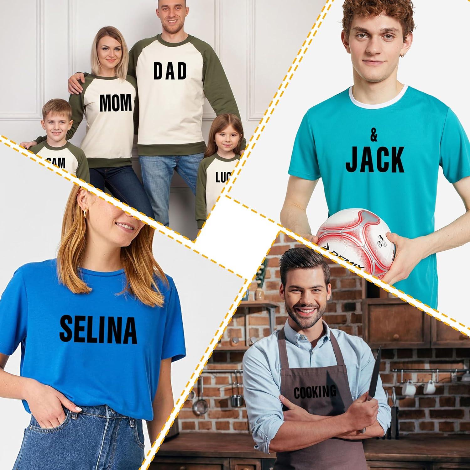 Letras Termoadhesivas Timenued 972 Piezas 2 y 1 Pulgada Negro