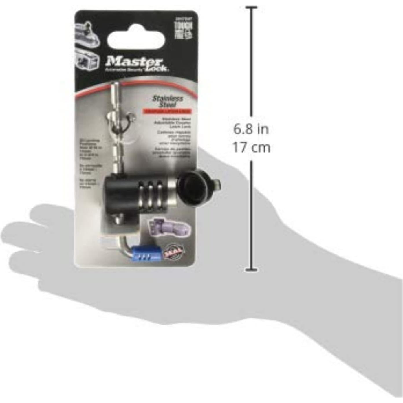 Cerradura de Enganche Ajustable Master Lock 2847DAT Acero Inoxidable