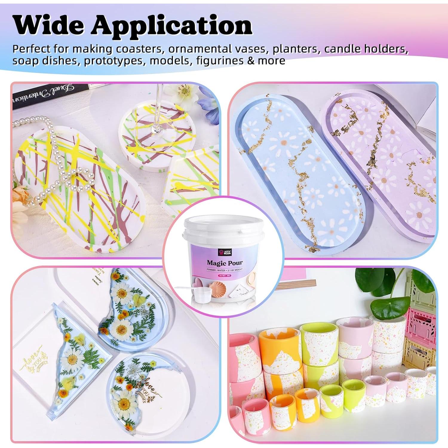 Polvo de Moldeo de Resina LET'S RESIN 3000g, No Tóxico