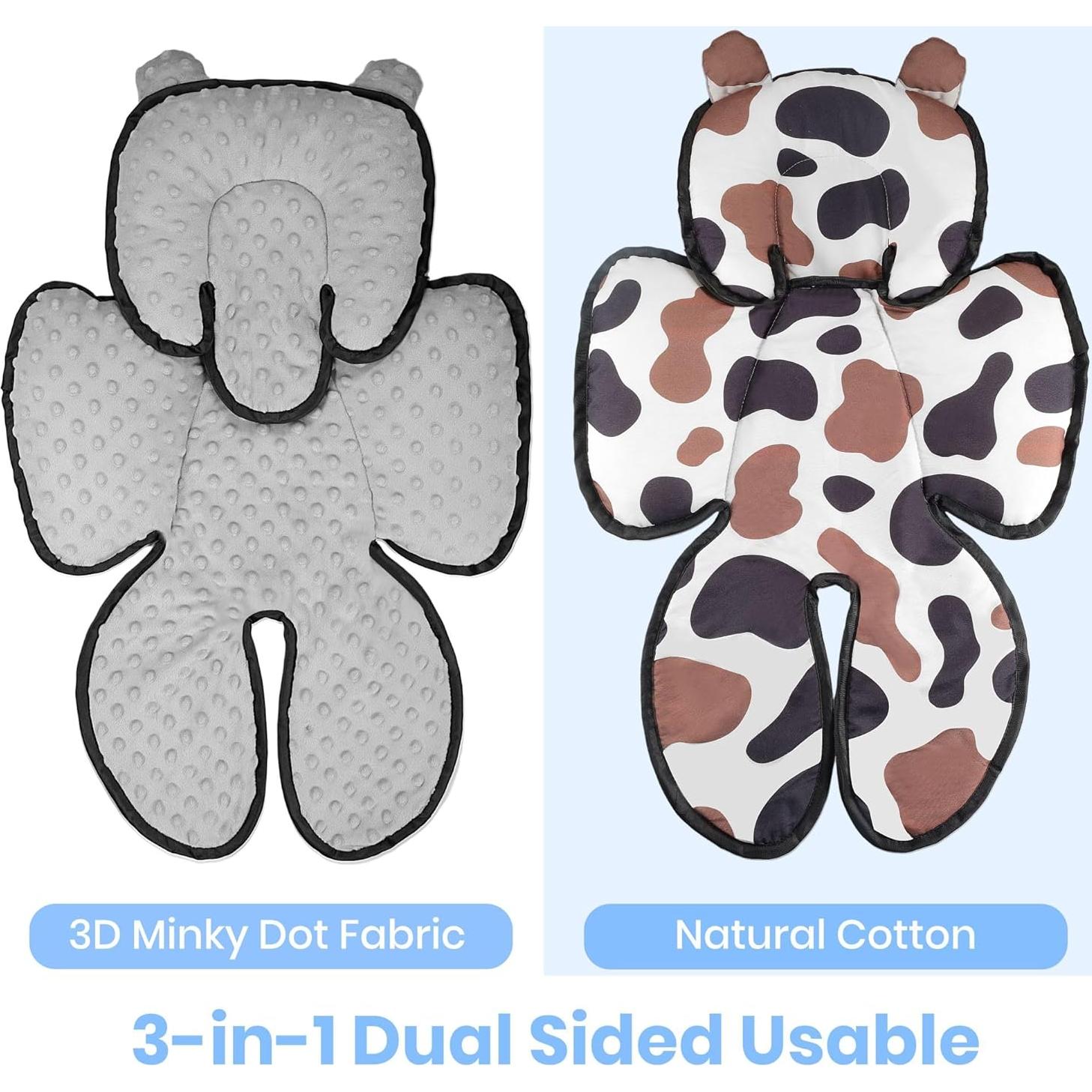 Soporte para cabeza y cuerpo de coche para bebés Honeau Gris