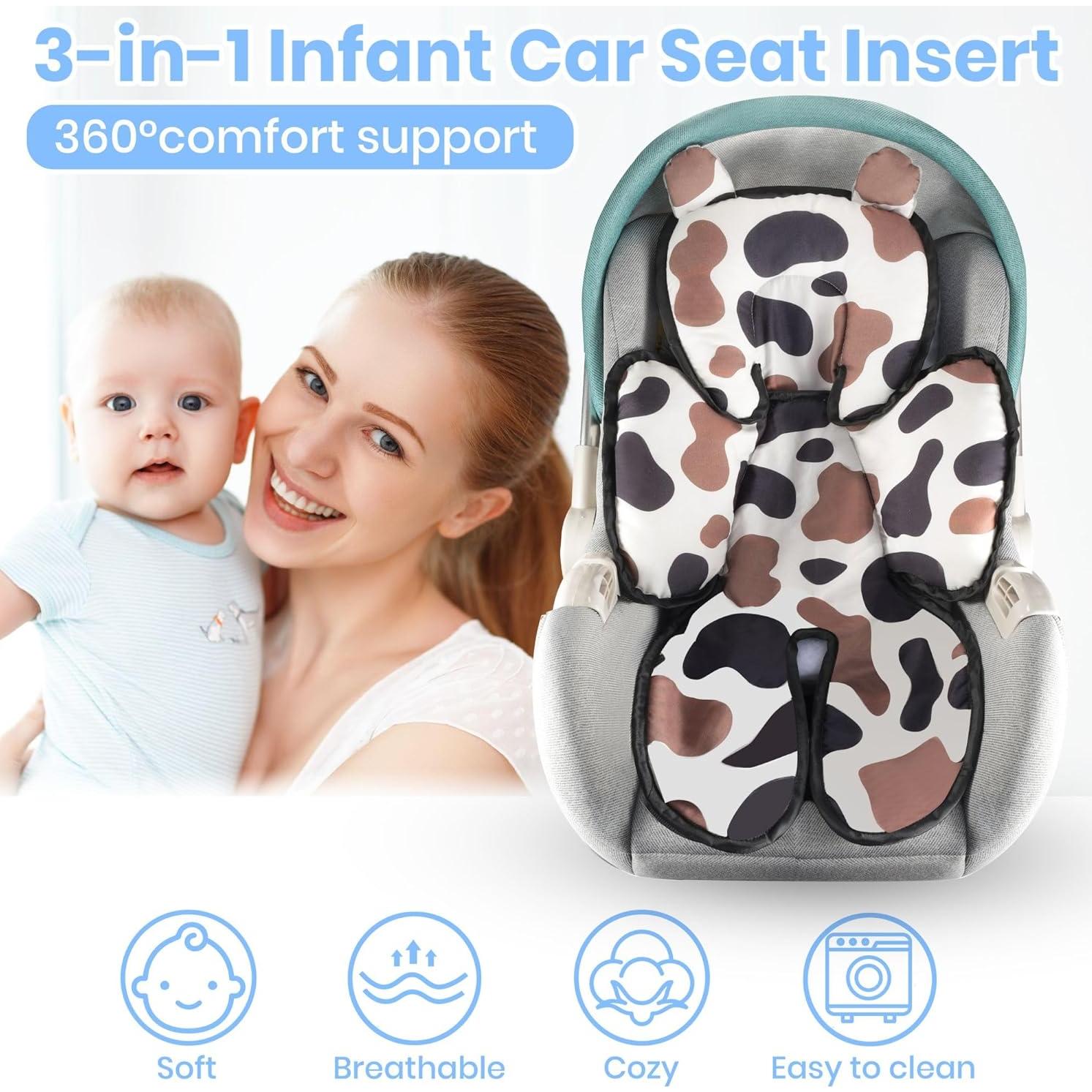 Soporte para cabeza y cuerpo de coche para bebés Honeau Gris
