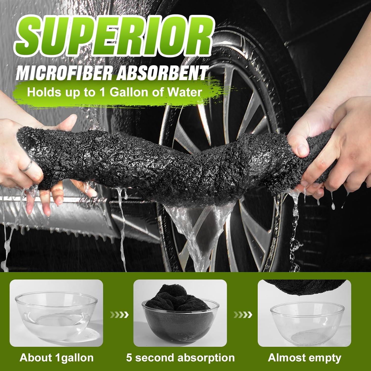 Kit de 2 Toallas de Microfibra TTRCB 1300 GSM Ultra-Absorbentes