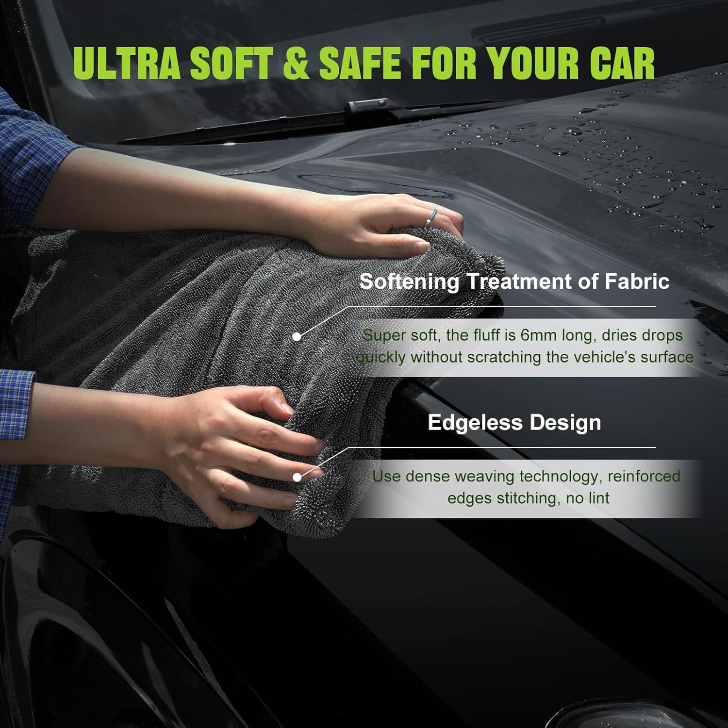 Kit de 2 Toallas de Microfibra TTRCB 1300 GSM Ultra-Absorbentes