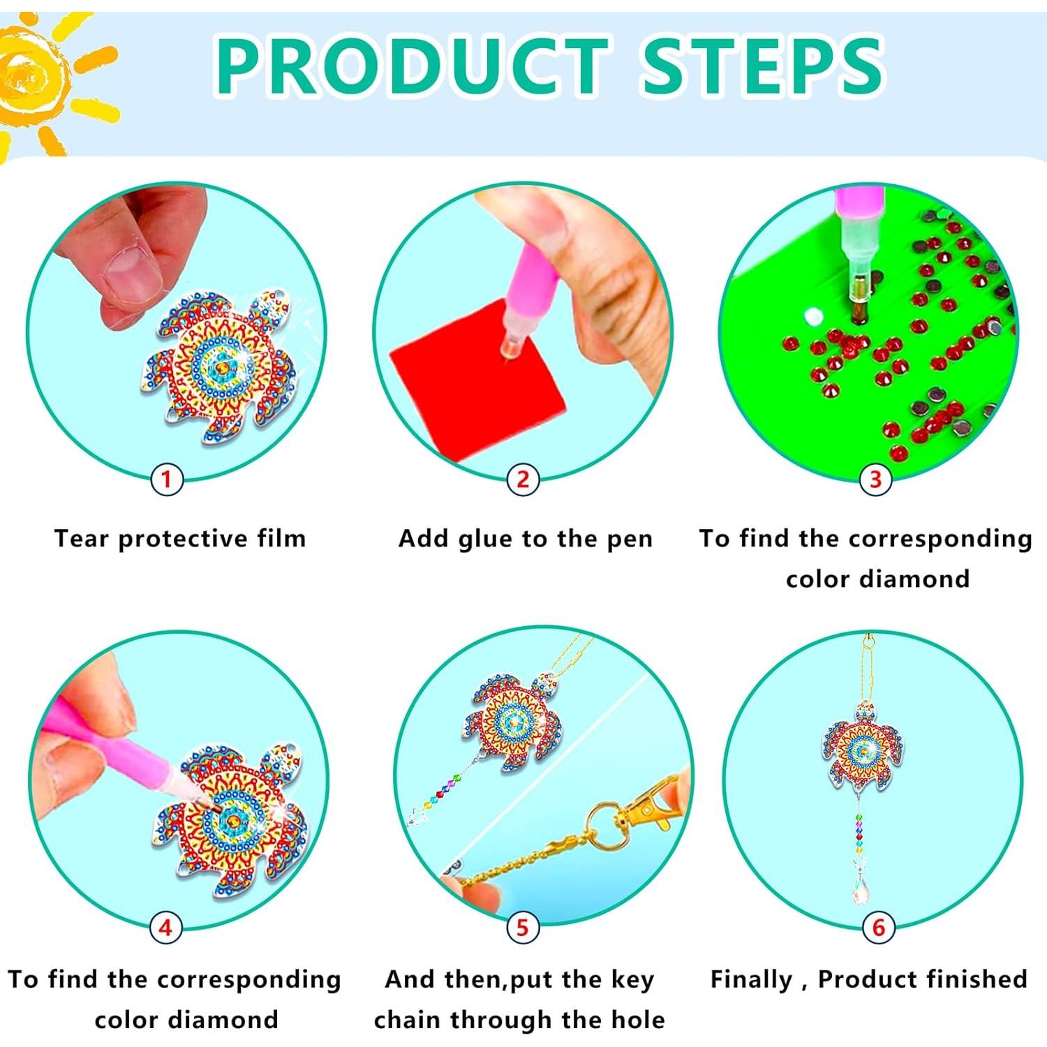 Kit 6 Pcs Atrapasueños Pintura de Diamante JeCuiK 5D