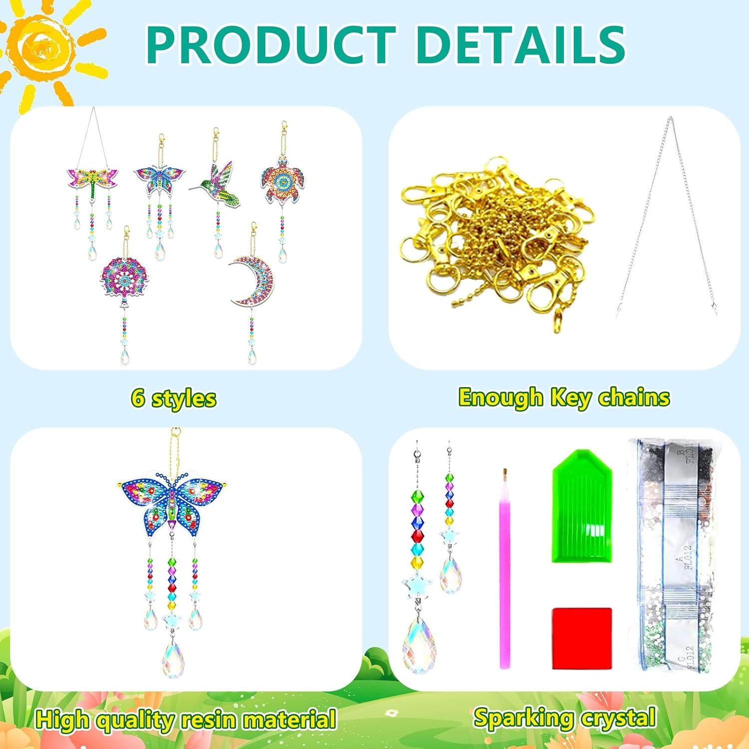 Kit 6 Pcs Atrapasueños Pintura de Diamante JeCuiK 5D