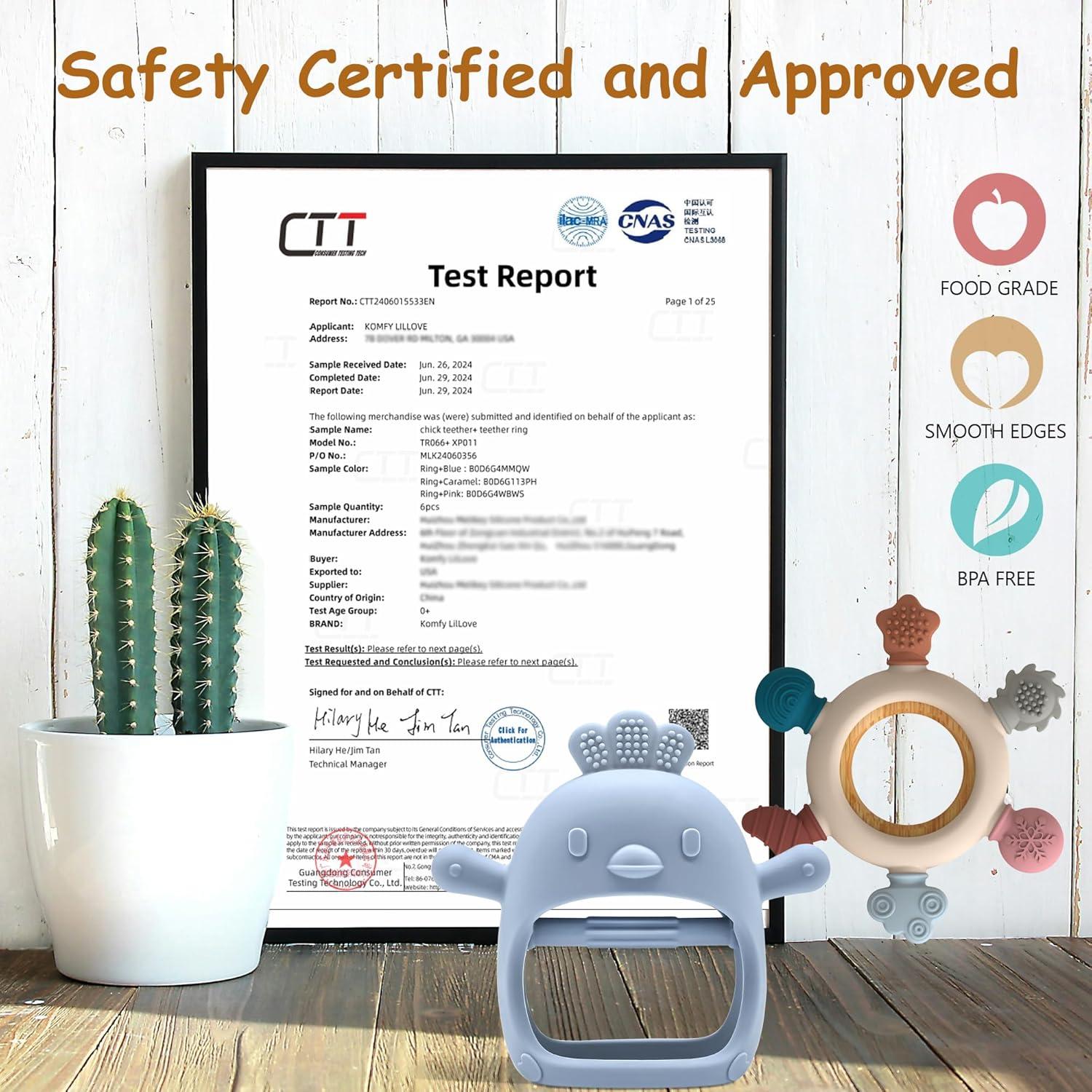 Mordedores de Dentición Komfy LilLove - Paquete de 2 Silicona