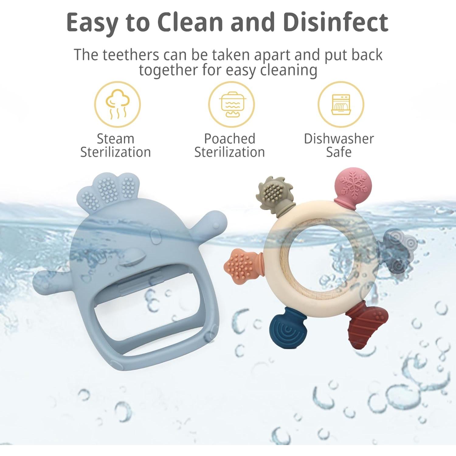 Mordedores de Dentición Komfy LilLove - Paquete de 2 Silicona