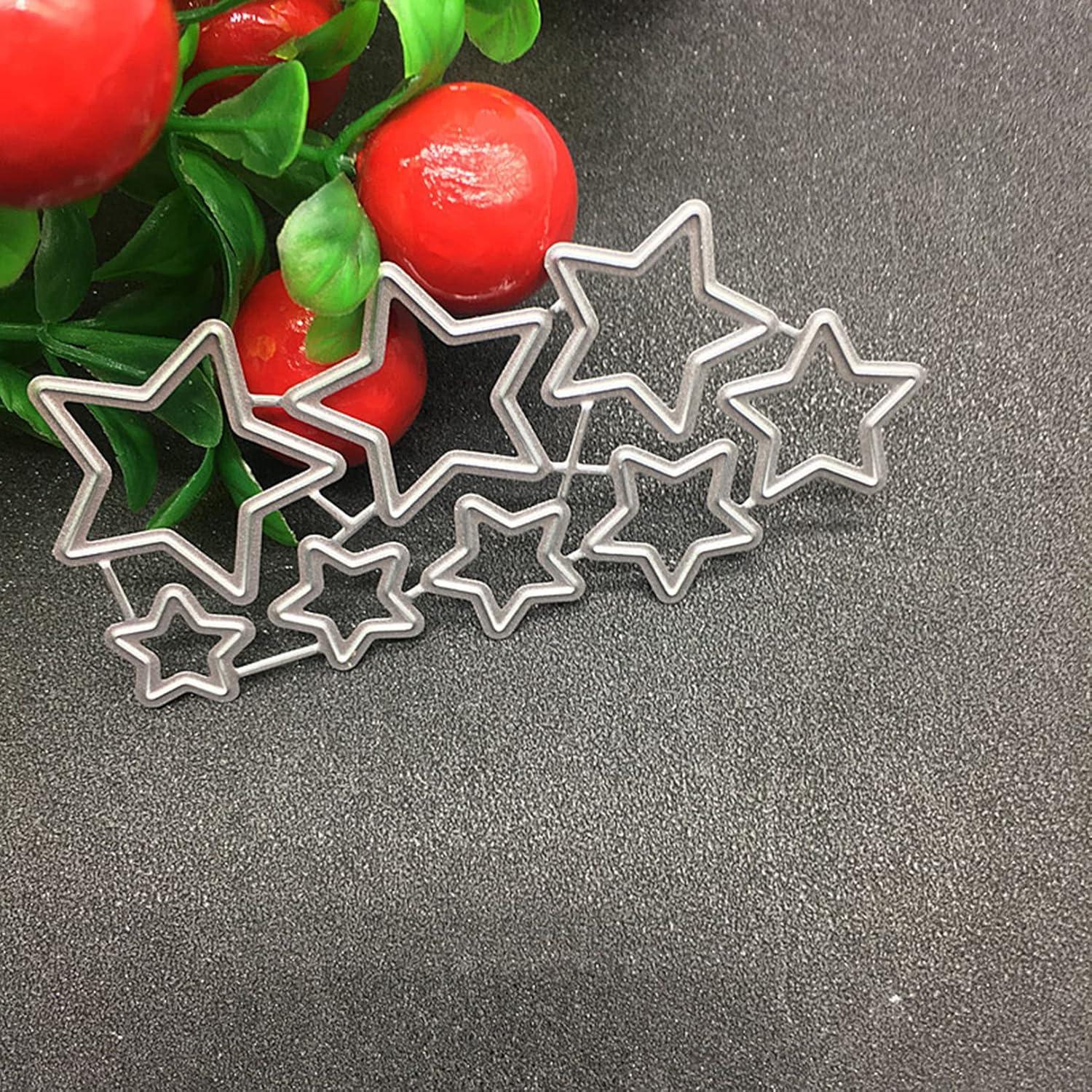 Troqueles de Corte de Metal XMEI 7 Estrellas 7.8x4cm para Scrapbooking