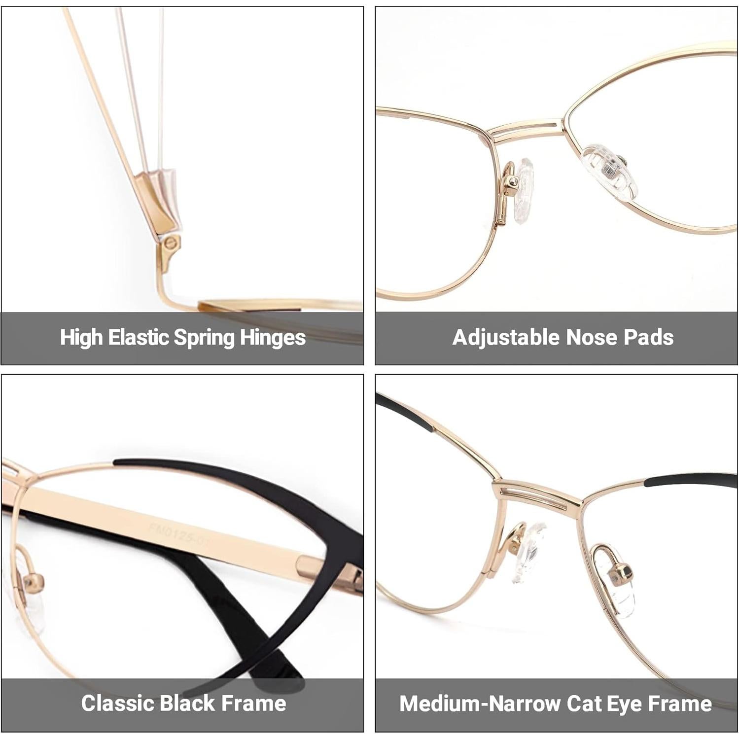 Gafas de luz azul Zeelool Sydney FM0125 mujer negro