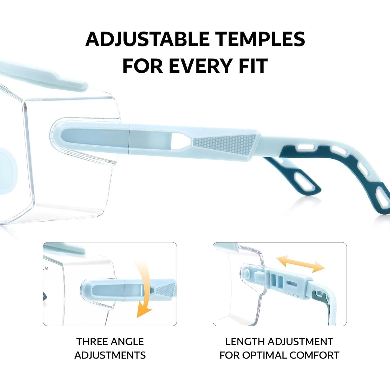 Gafas de Seguridad UKNOW Antivaho Ajustables ANSI Z87.1