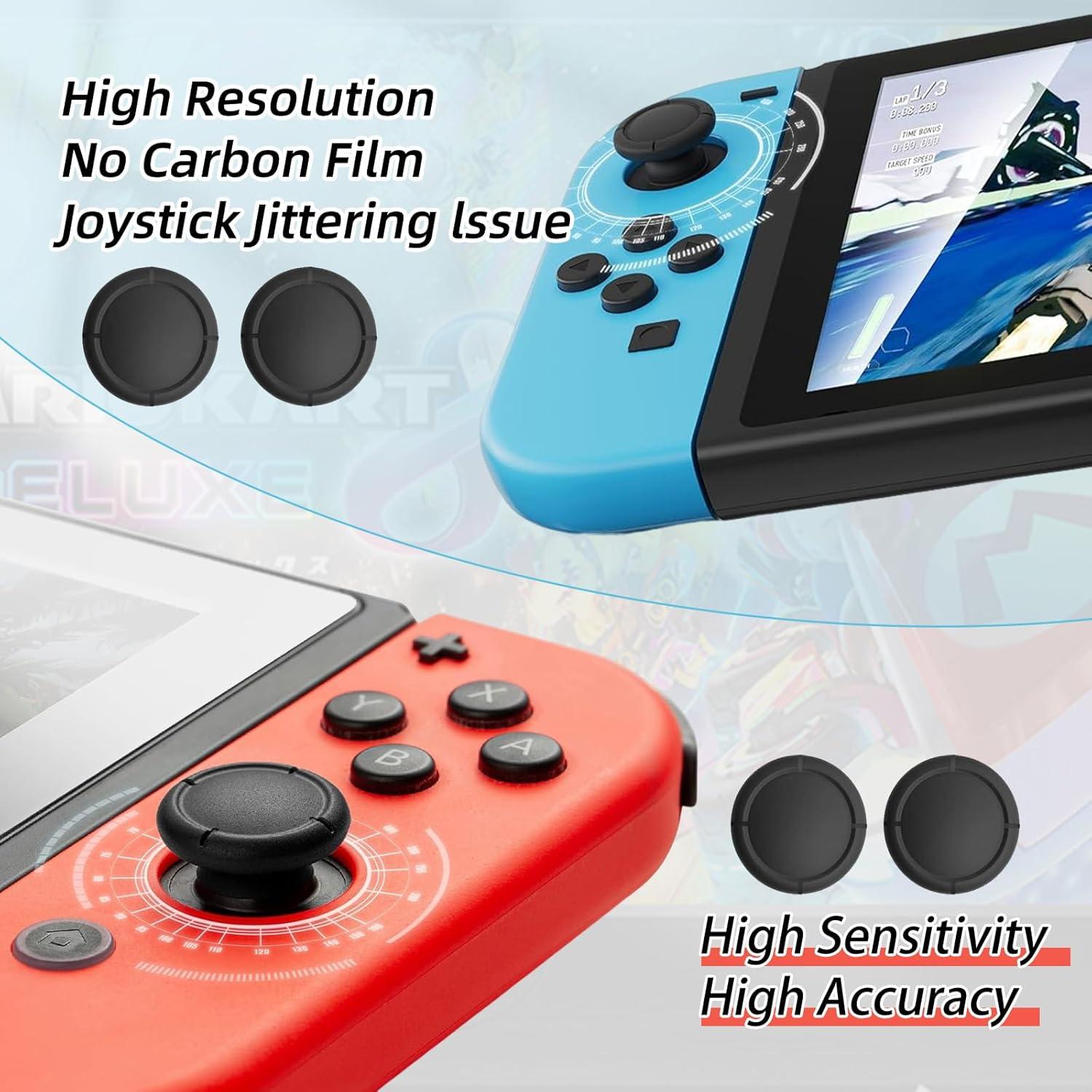 Cubiertas de Joystick de Silicona SMLBJUTE para Nintendo Switch 10PCS Negro