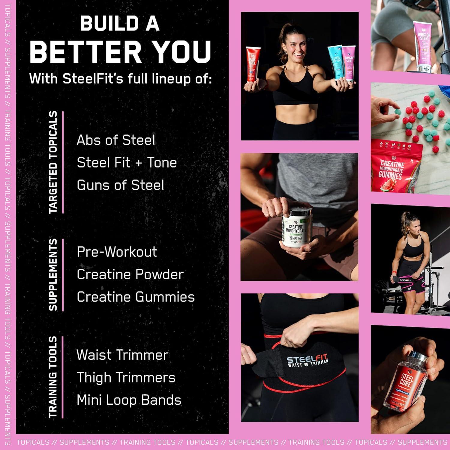 Crema Anticelulitis SteelFit Buns of Steel 100 ml - Tono y Reafirma