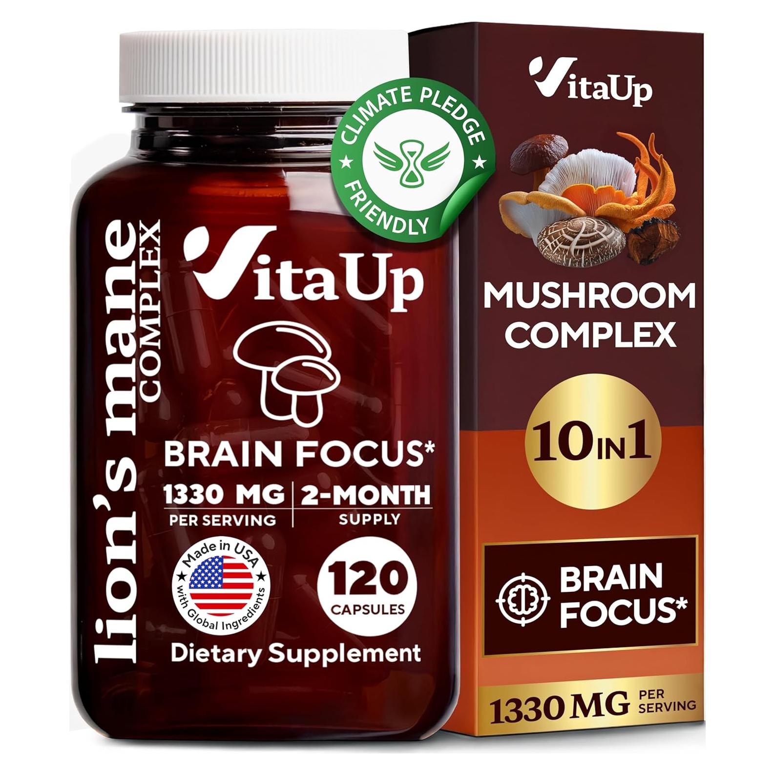 Cápsulas de Suplemento de Melena de León VitaUp 120 Unidades