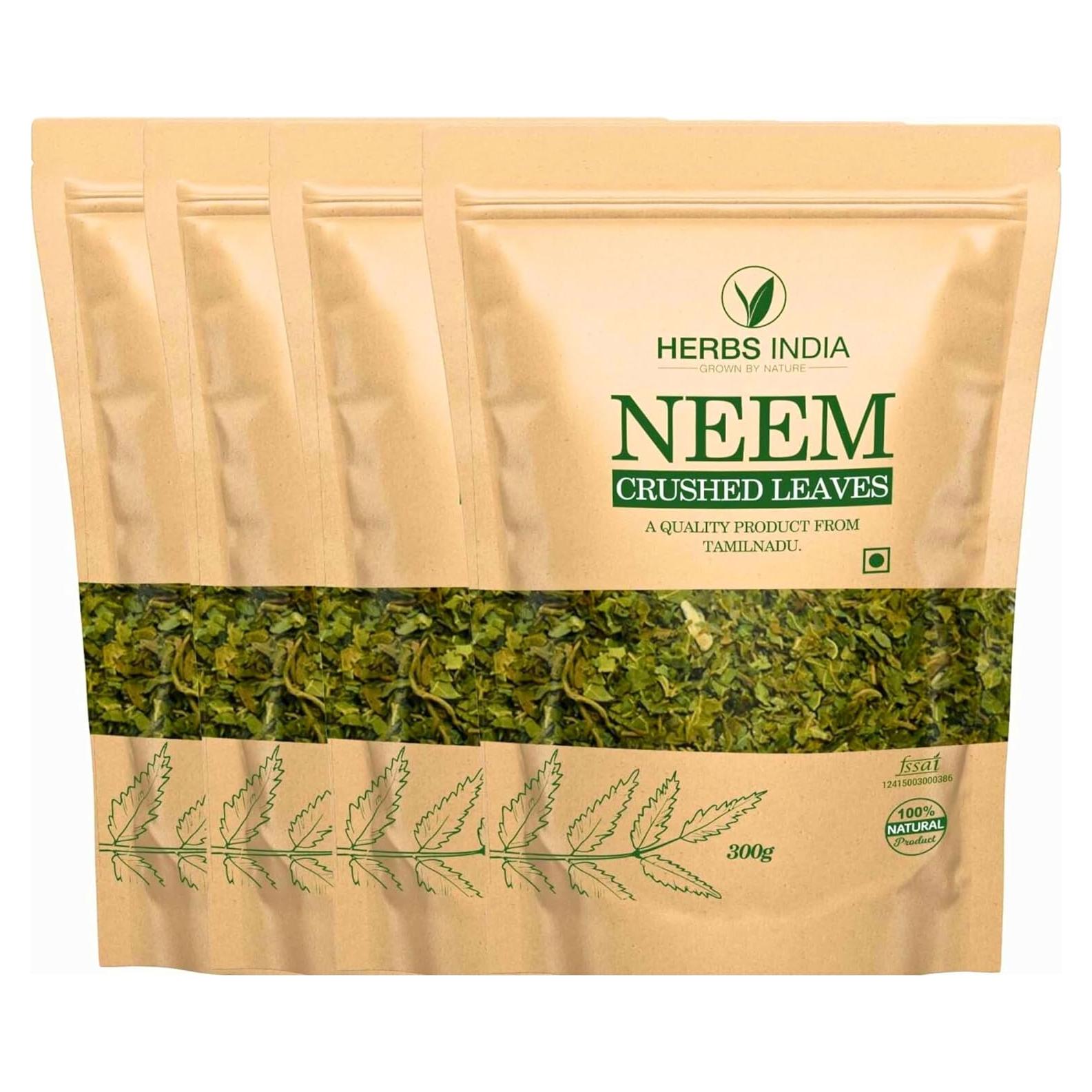 Hojas de Neem Trituradas 4 Paquetes de 300g Suplementos Herbales