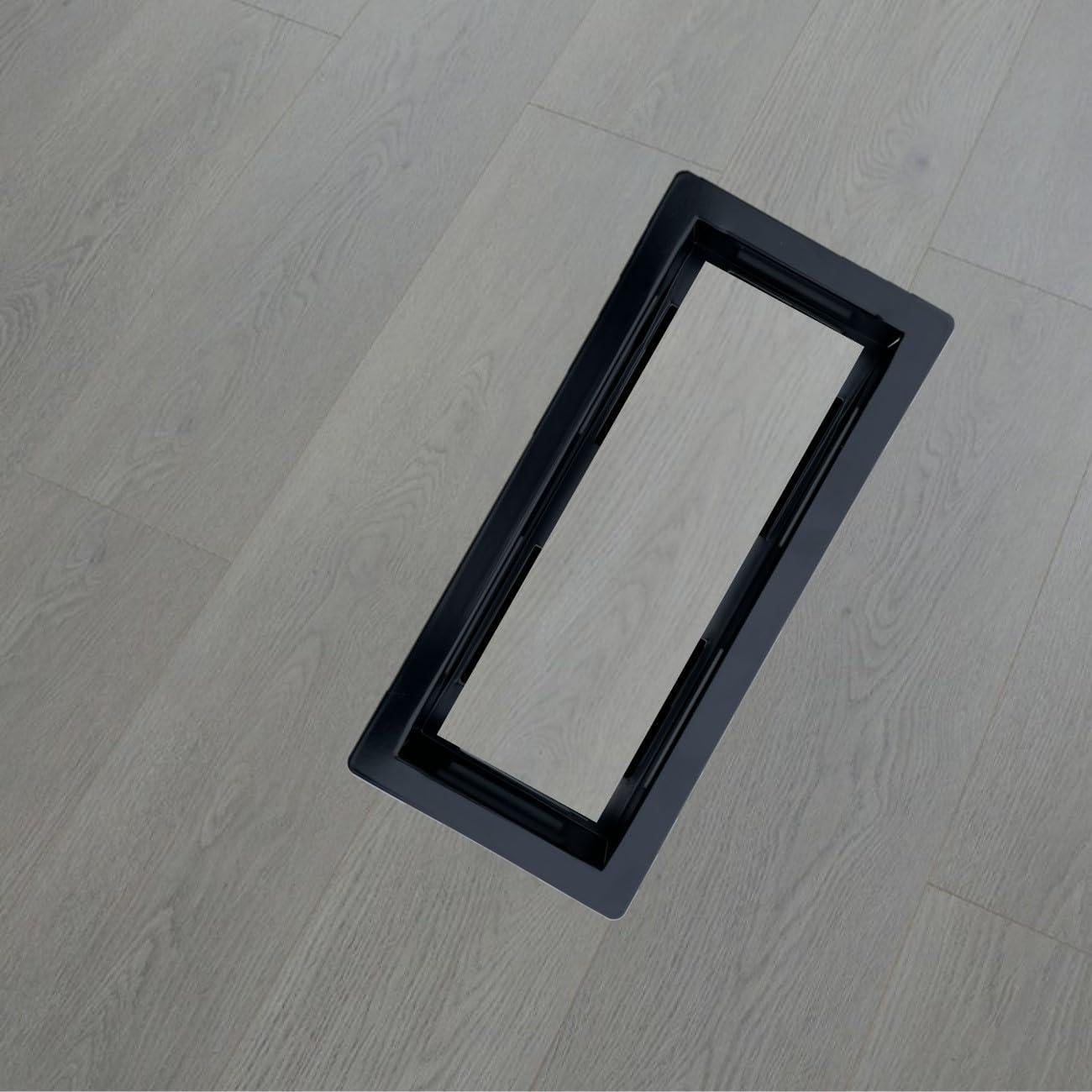 Cubierta de Ventilación de Piso MAZENHARD 11.5x5.5" Negro