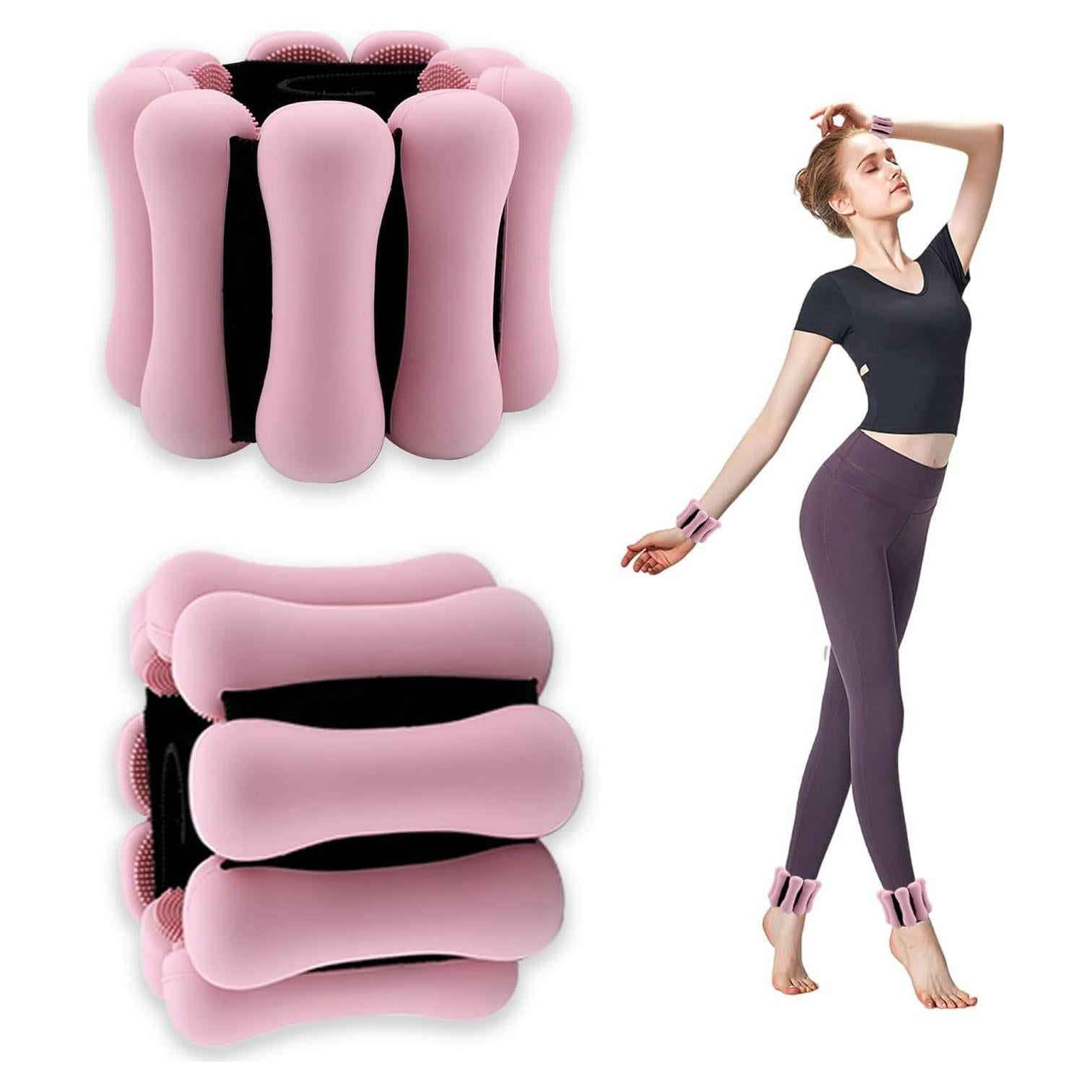 Pesas de Tobillo Ajustables Yurugoing 0.91 kg Rosa