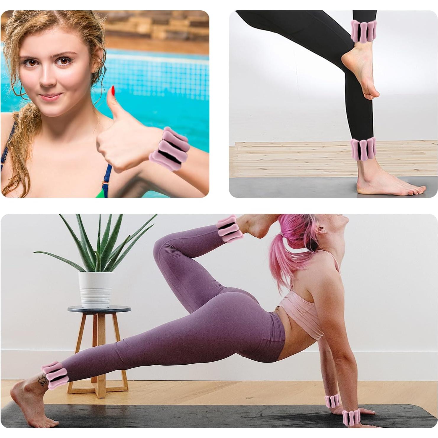 Pesas de Tobillo Ajustables Yurugoing 0.91 kg Rosa