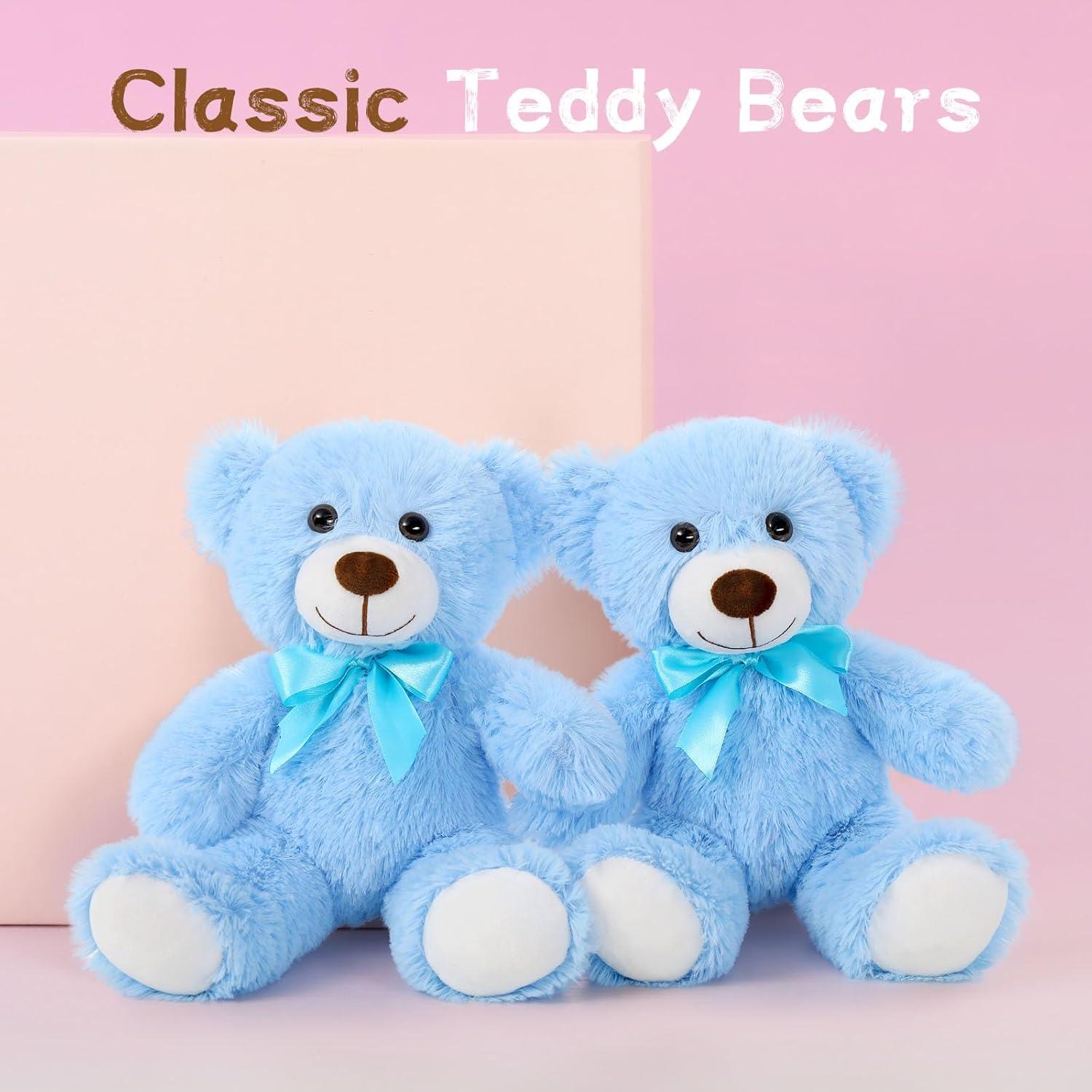 Lote de 3 Osos de Peluche MaoGoLan 34.3 cm Azul Claro