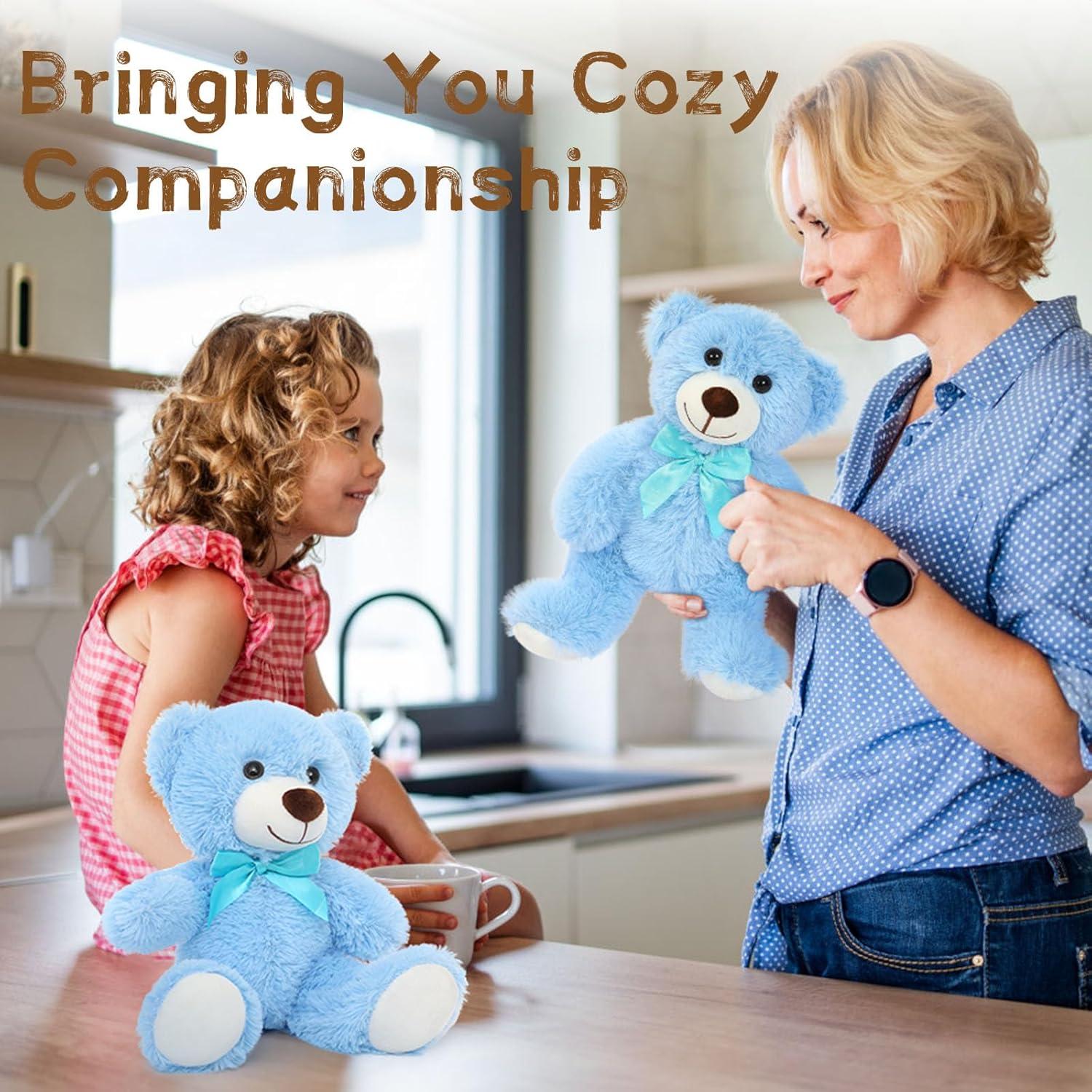 Lote de 3 Osos de Peluche MaoGoLan 34.3 cm Azul Claro