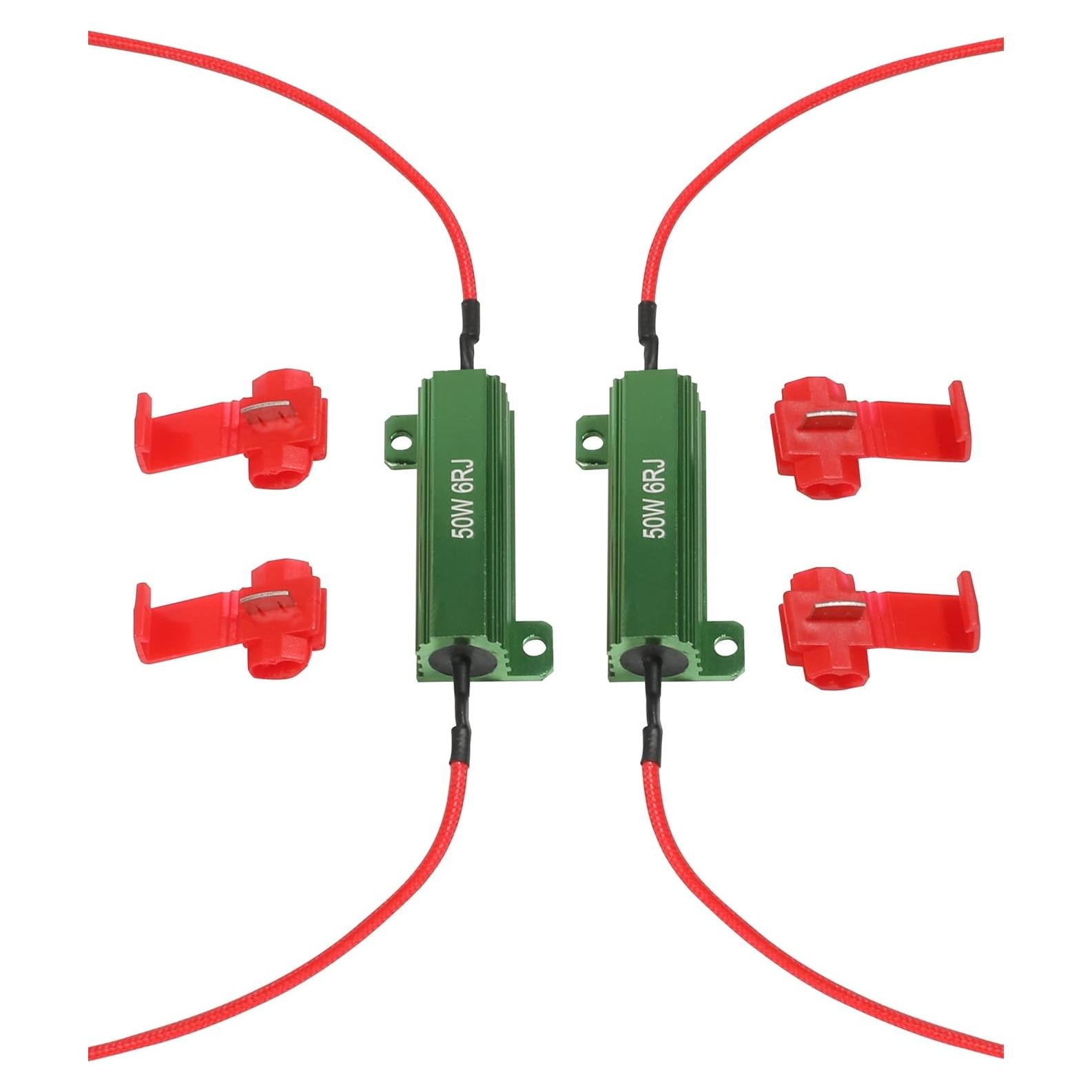 Kit 4 Resistores de Carga LED 50W 6 Ohm Reswish para Señal
