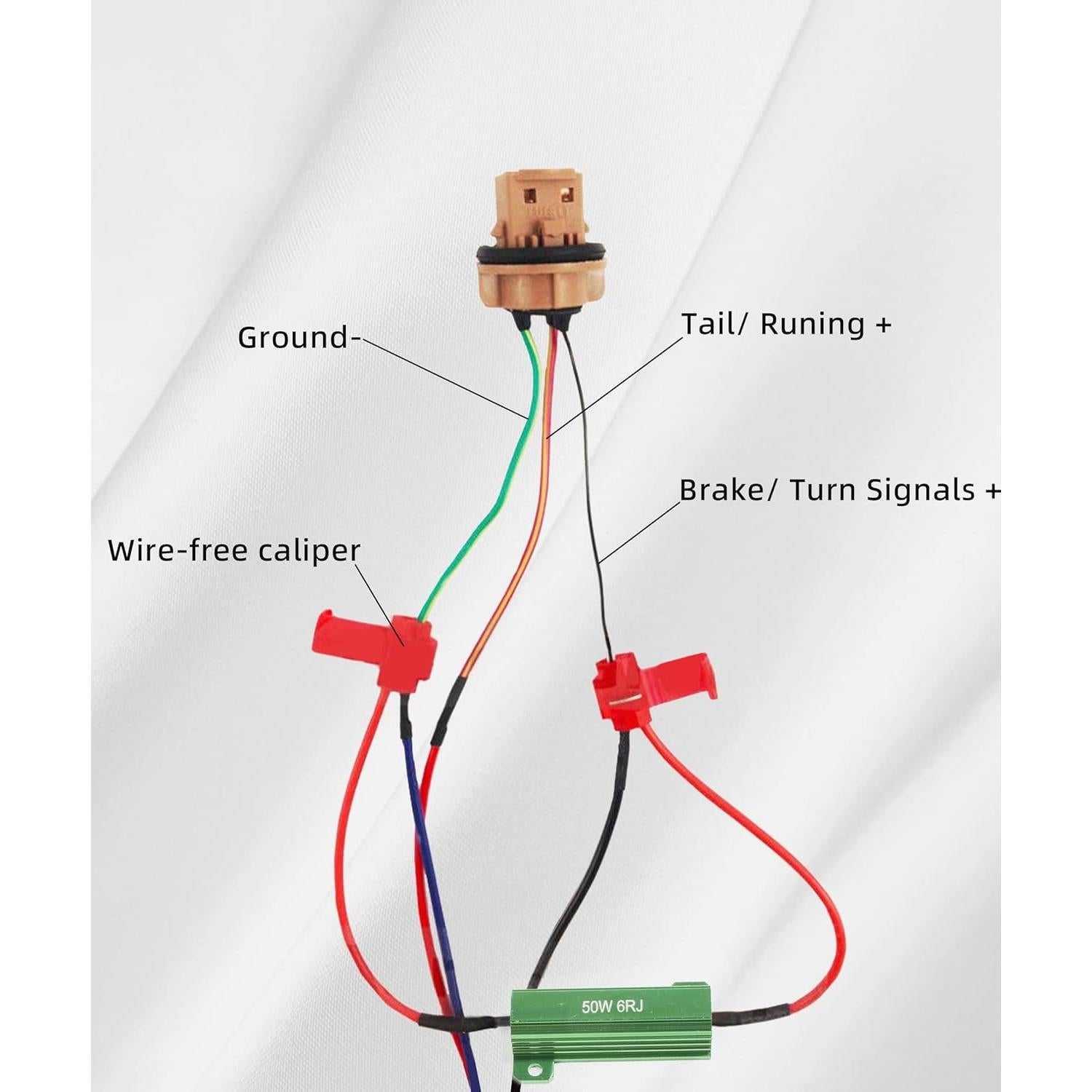 Kit 4 Resistores de Carga LED 50W 6 Ohm Reswish para Señal