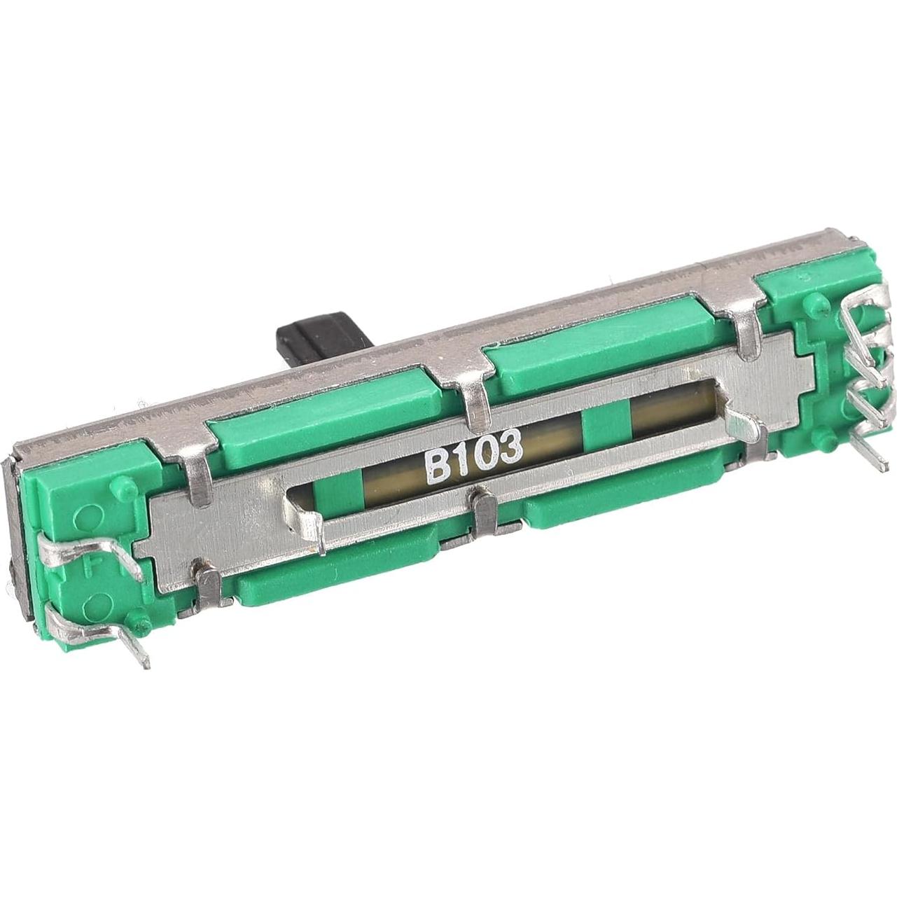 Potenciometro Lineal Doble Canal uxcell 10K Ohm 45mm