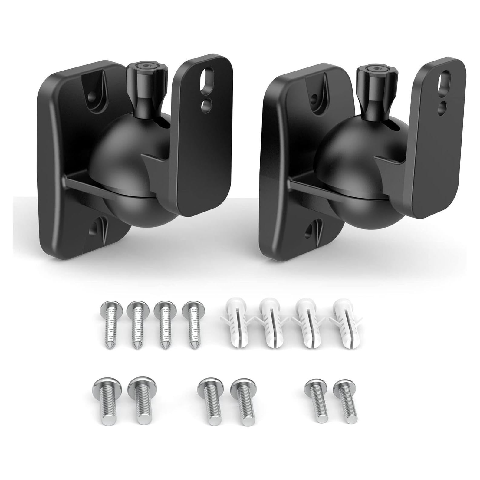 Soporte de Pared para Altavoces HomeMount - Negro, Ajustable, 2 Piezas