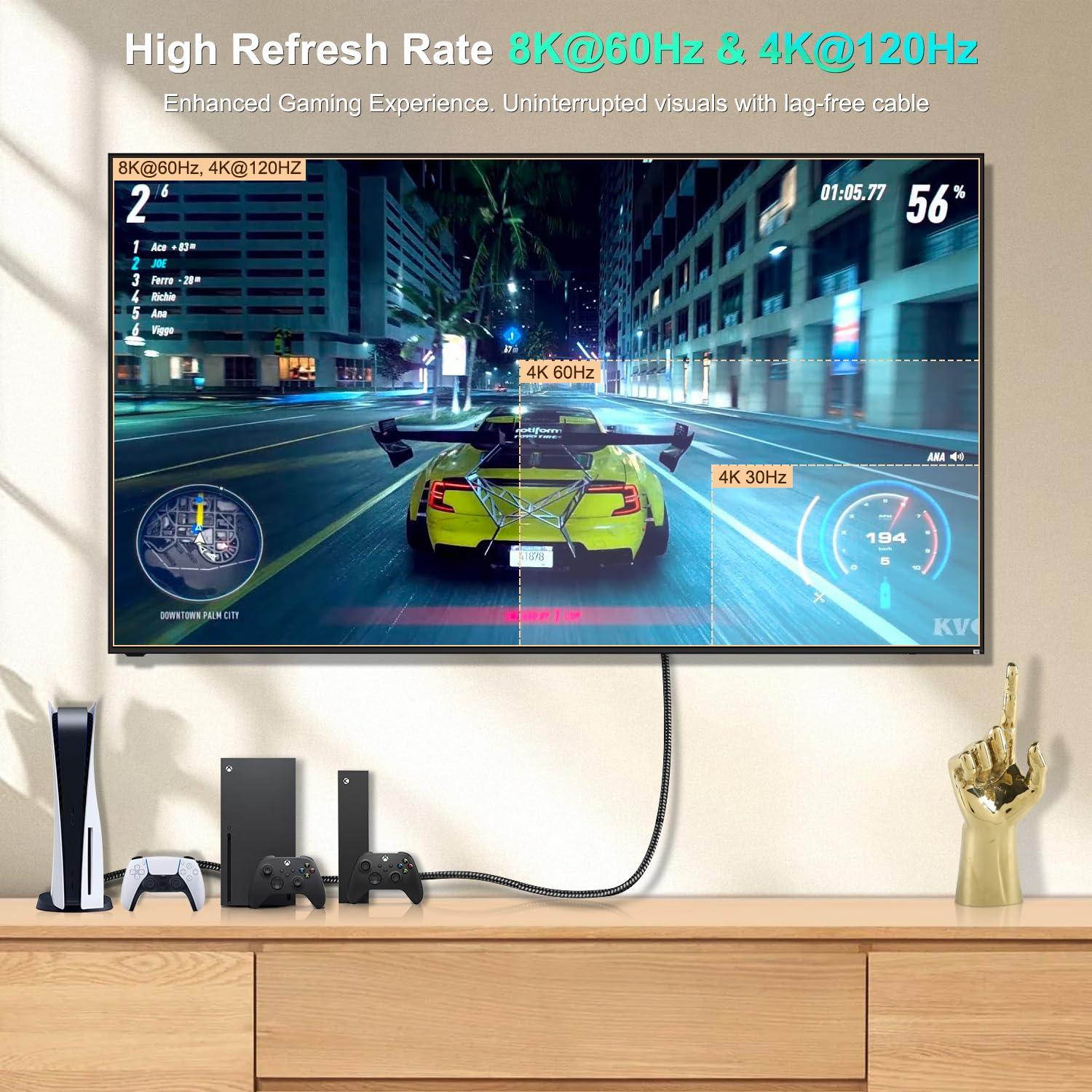 Cable HDMI 2.1 8K 0.3M TagBreet Ultra Alta Velocidad 48Gbps