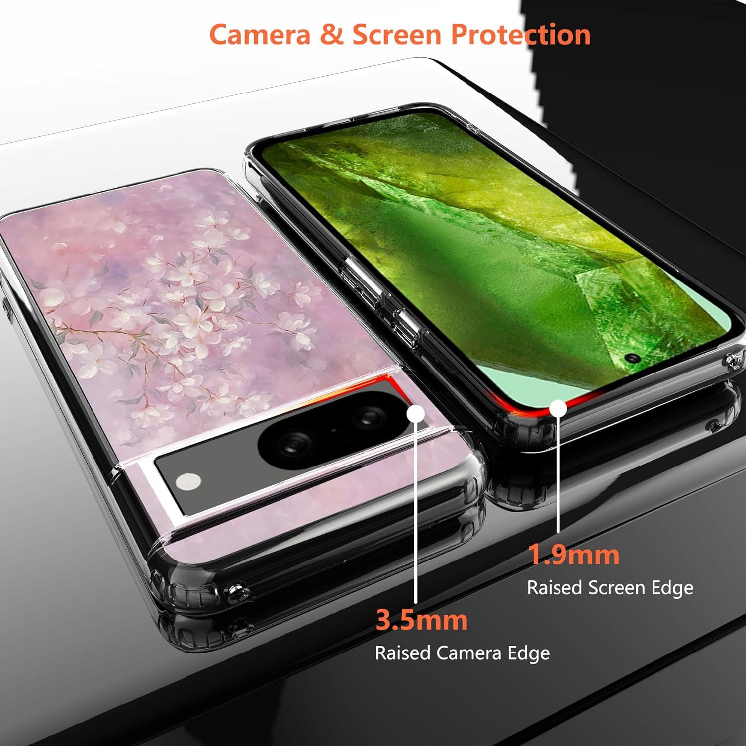 Funda Transparente Floral LORYVAN para Google Pixel 8a 15.5cm