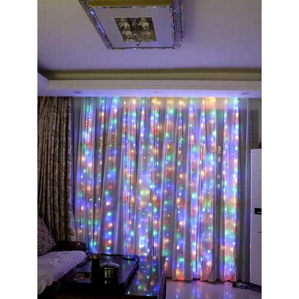 Luces de Cortina LED Coloridas 3M con 8 Modos - USB