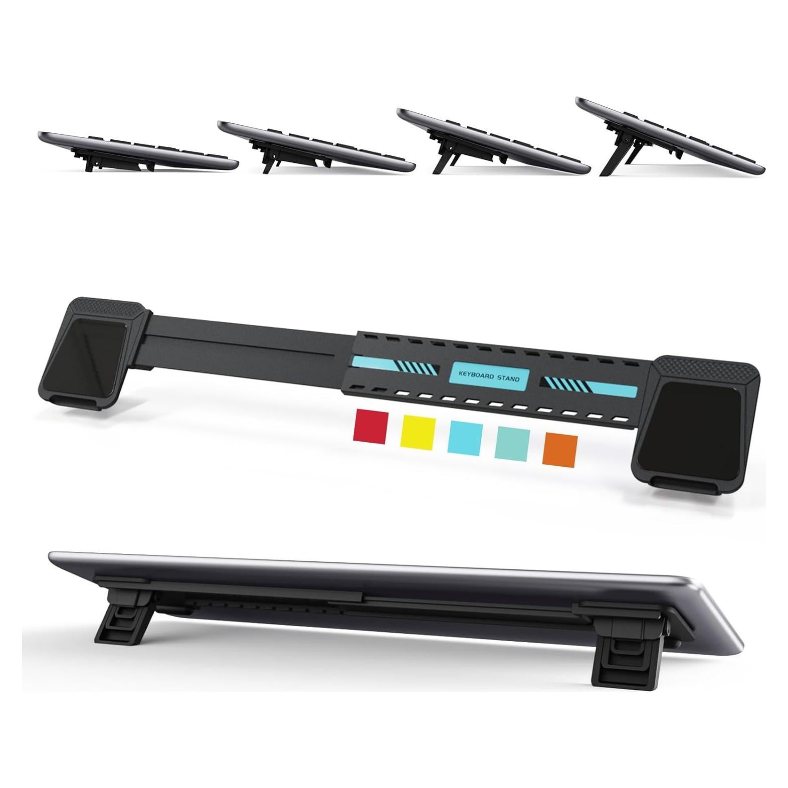 Soporte Elevador de Teclado HONKID Ajustable Ergonómico Azul