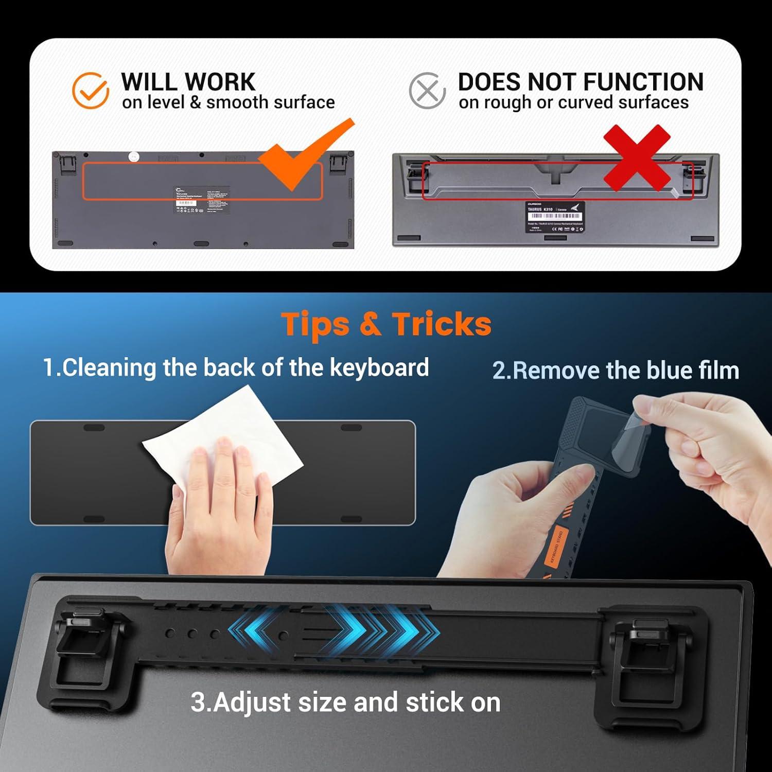 Soporte Elevador de Teclado HONKID Ajustable Ergonómico Azul