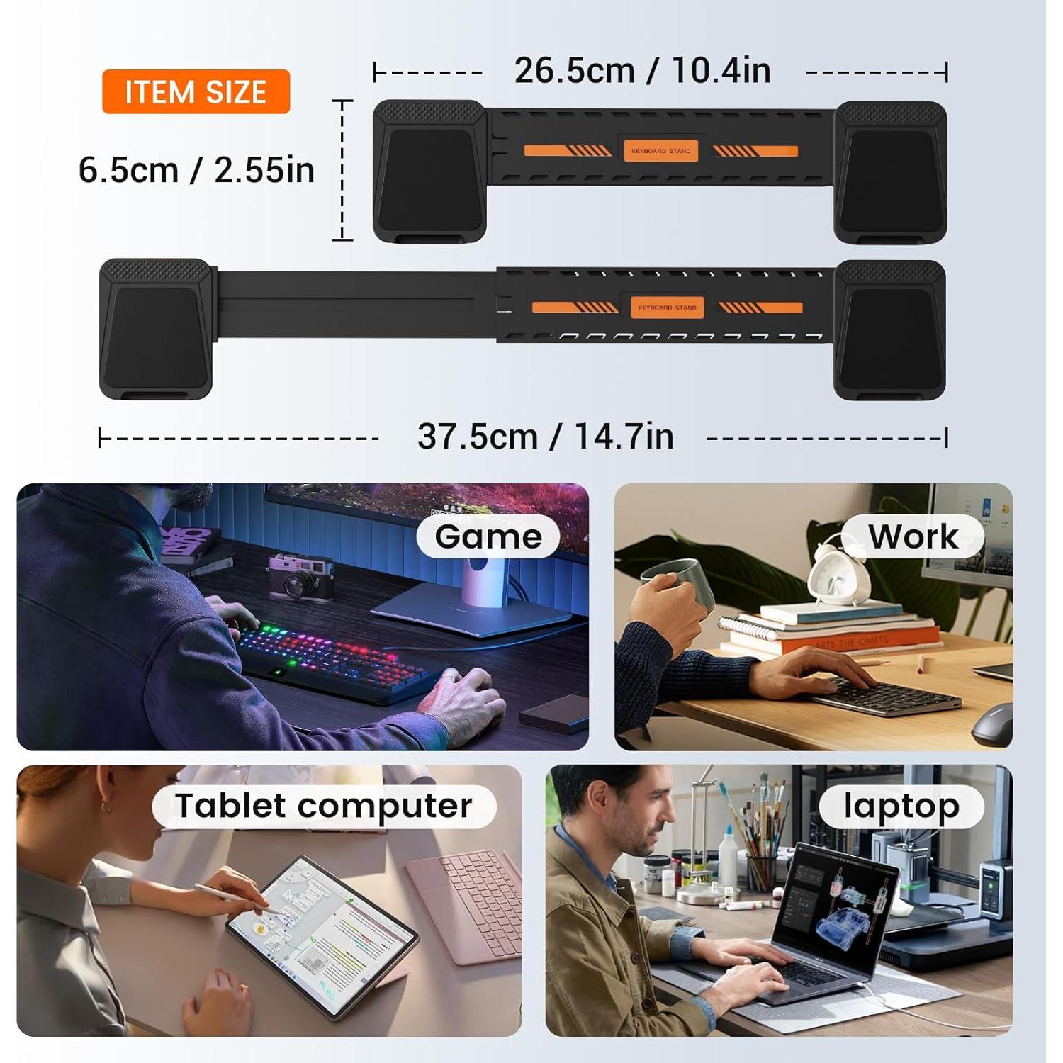 Soporte Elevador de Teclado HONKID Ajustable Ergonómico Azul