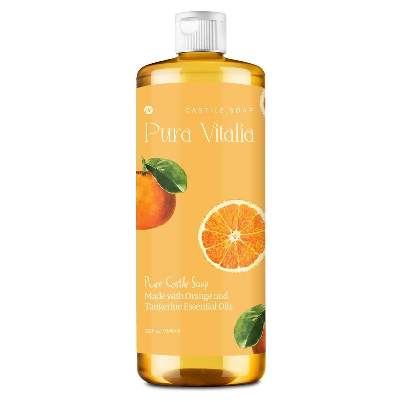 Jabón de Castile Pura Vitalia 32 oz Cítricos Orgánico