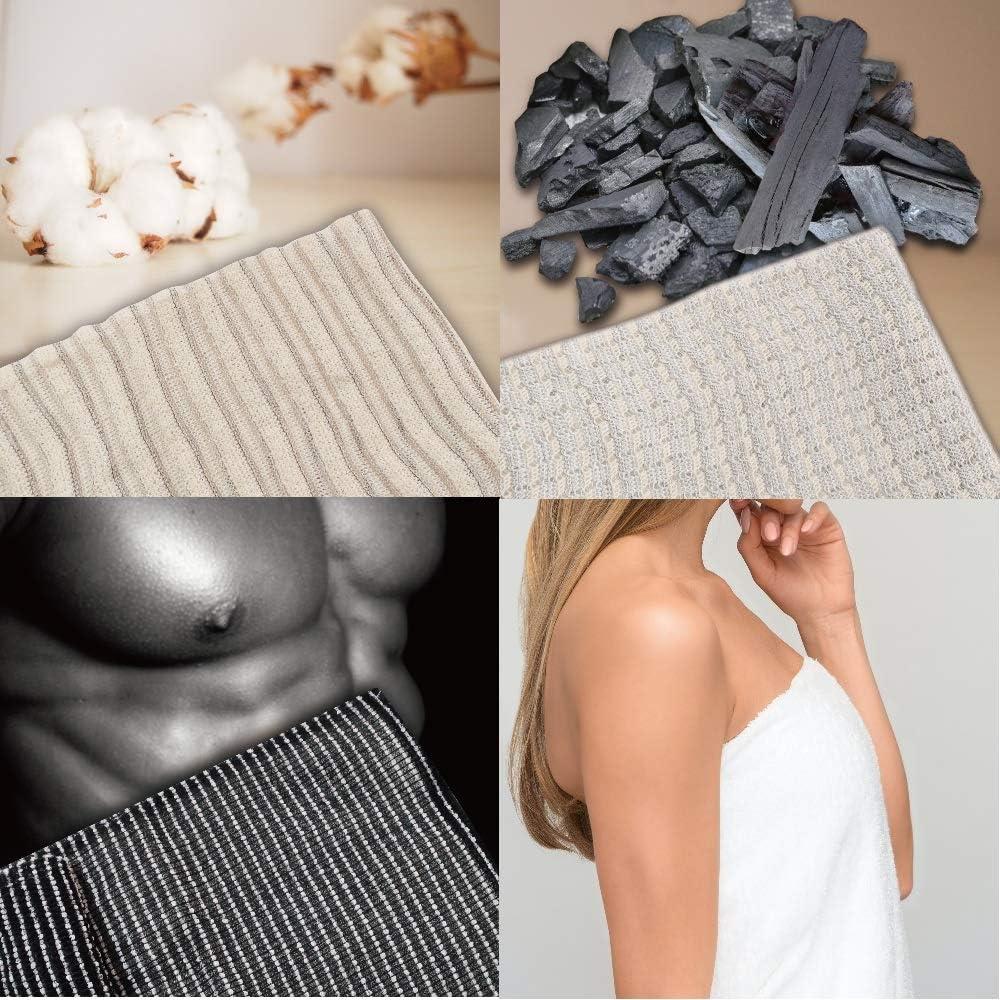 Toalla Exfoliante Extra Larga YC - Juego de 3 Texturas 110cm