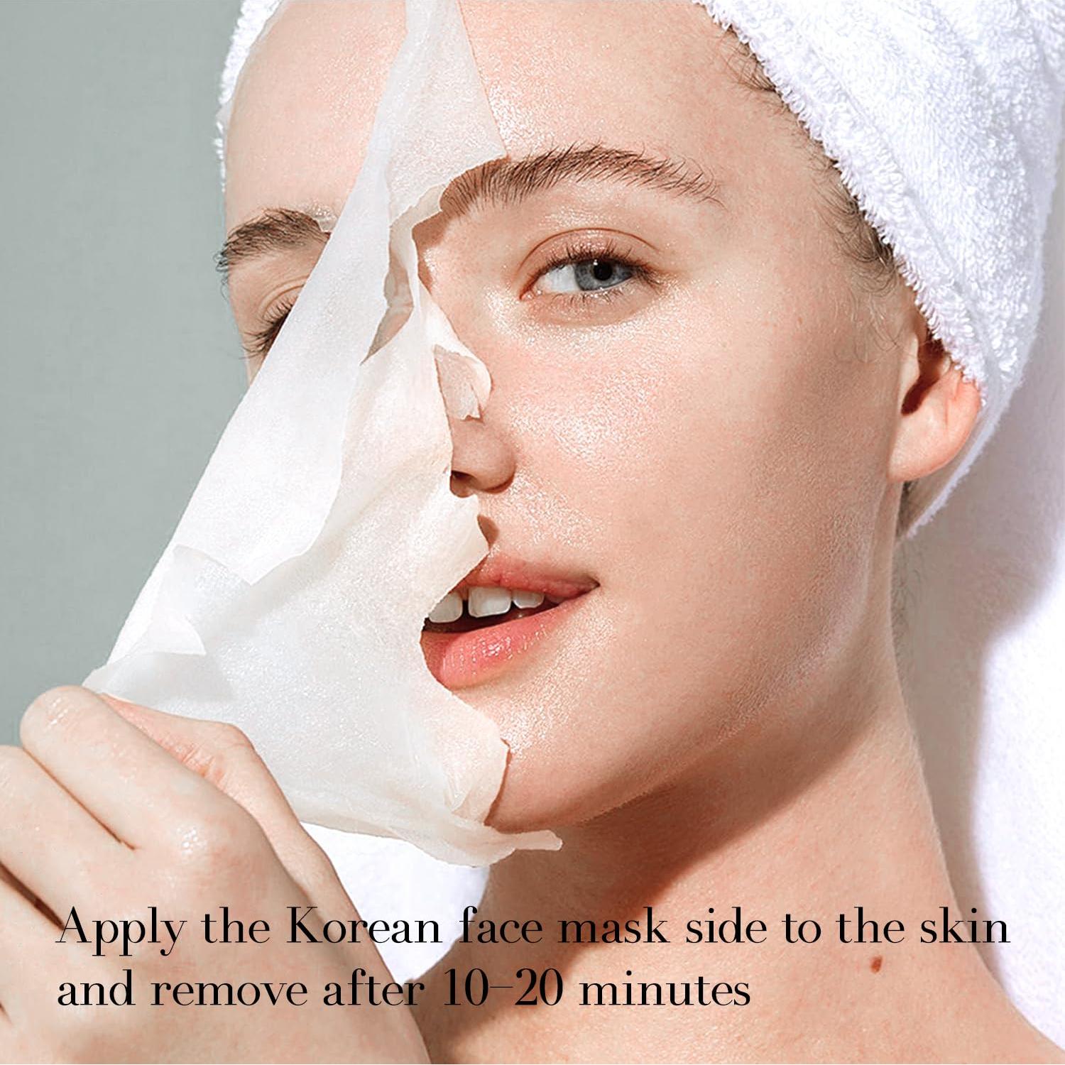 Mascarilla Facial de Colágeno HEALOINE - 10 Paquetes Hidratantes